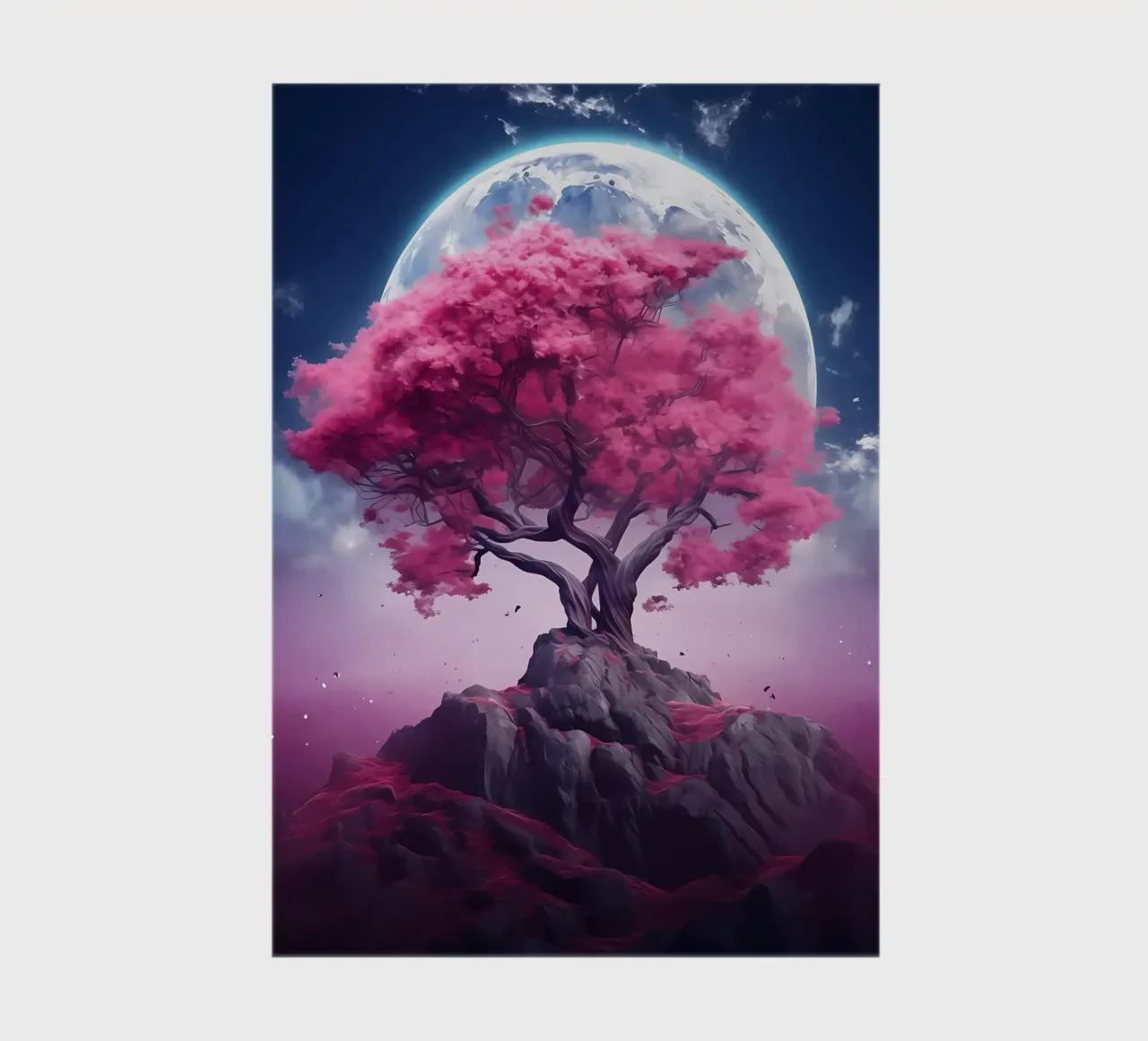 Cosmic Sakura Tree notebook by Mikesell