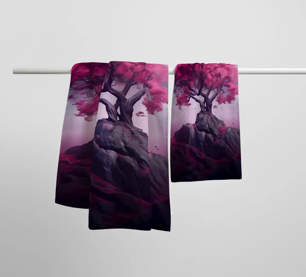 Cosmic Sakura Tree asciugamano da bagno da Mikesell