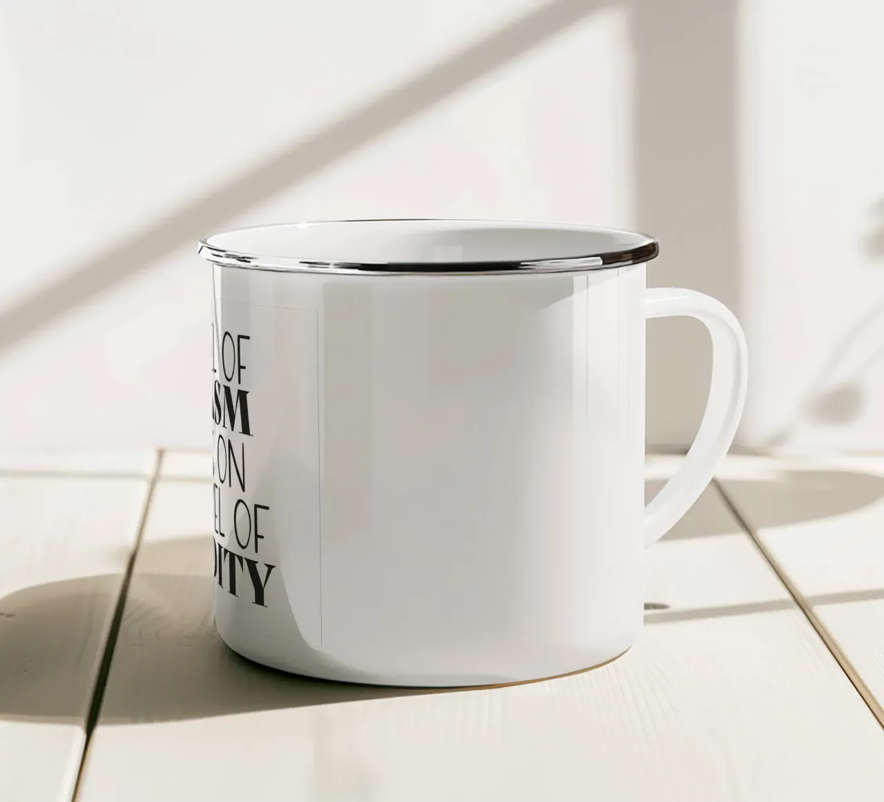 Il mio livello di sarcasmo tazza in smalto da Bassy