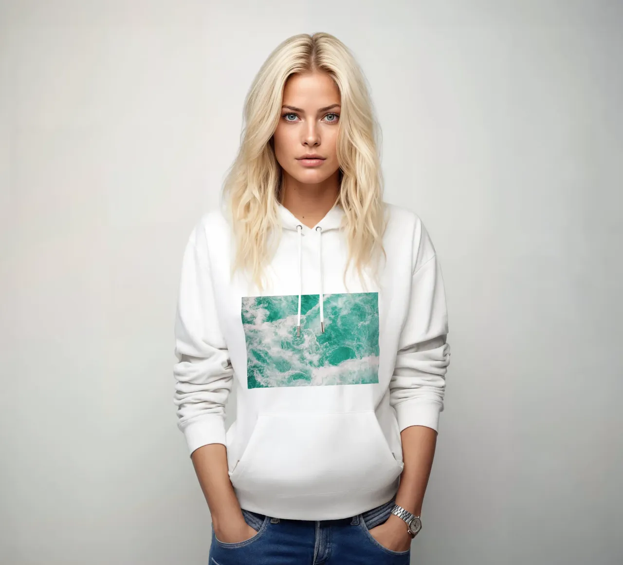 Whitewater 1 felpa con cappuccio da Nur Mut