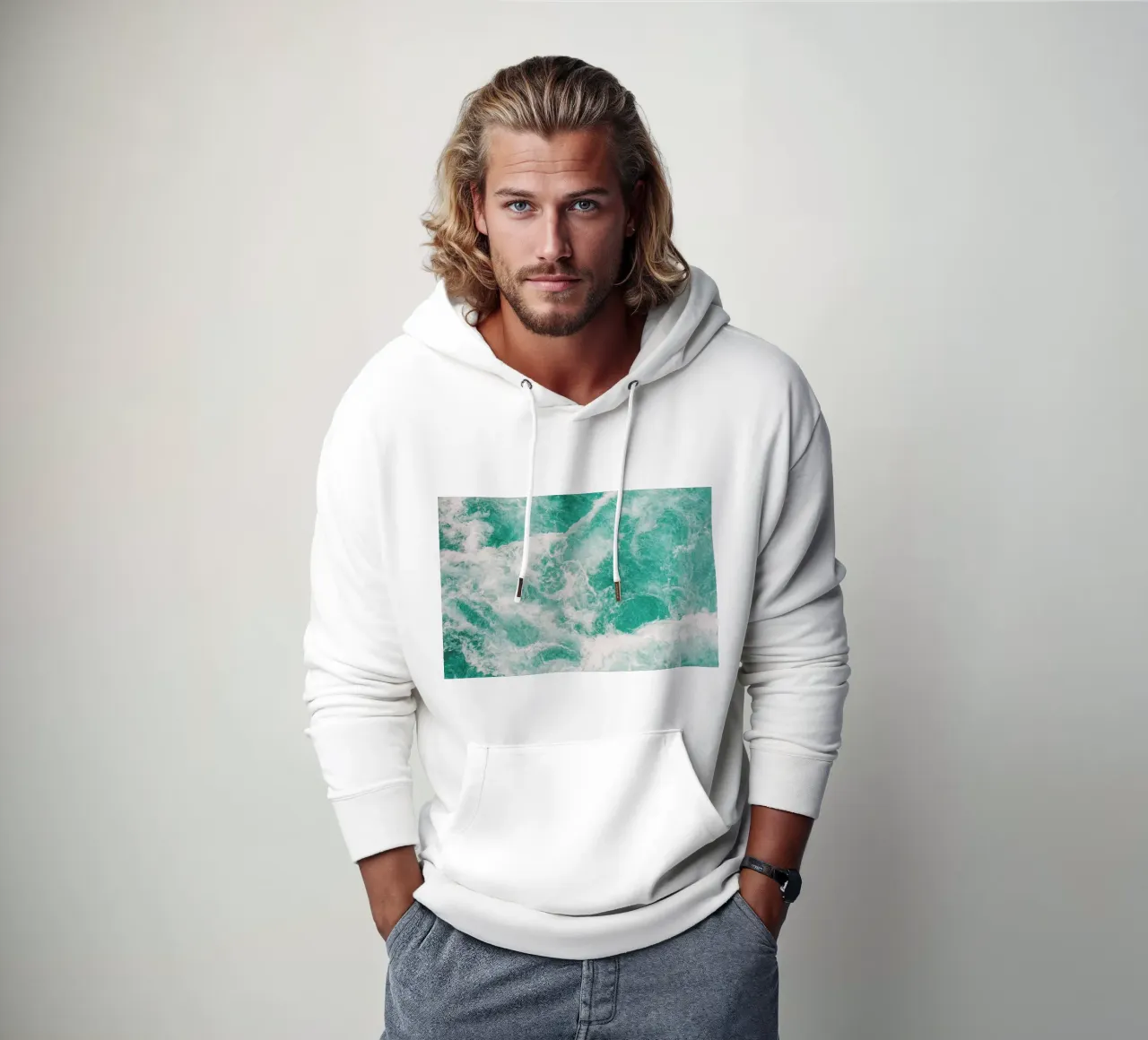 Whitewater 1 felpa con cappuccio da Nur Mut