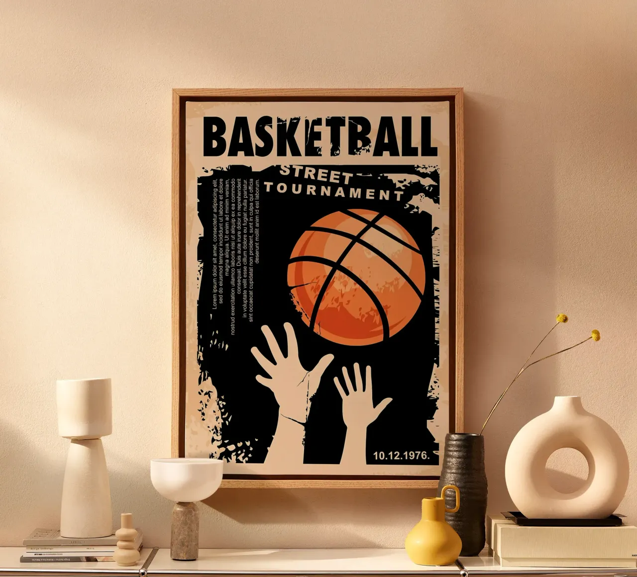 Torneo di basket tela con Cornice a cassetta da Delaplane