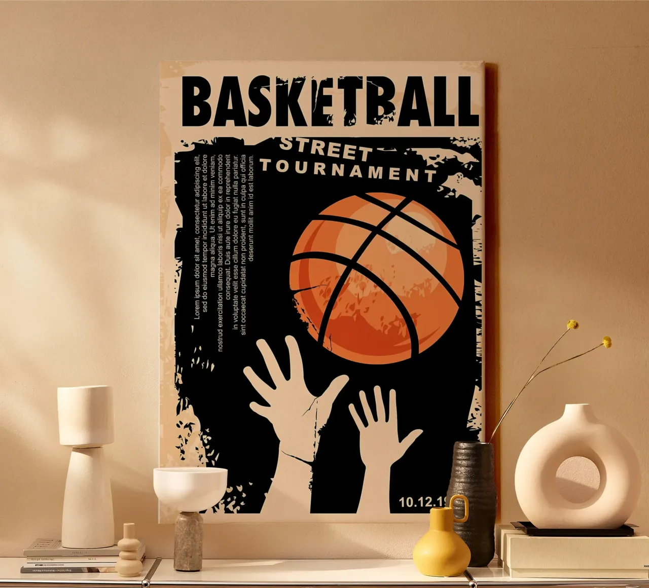 Torneo di basket tela con Cornice a cassetta da Delaplane