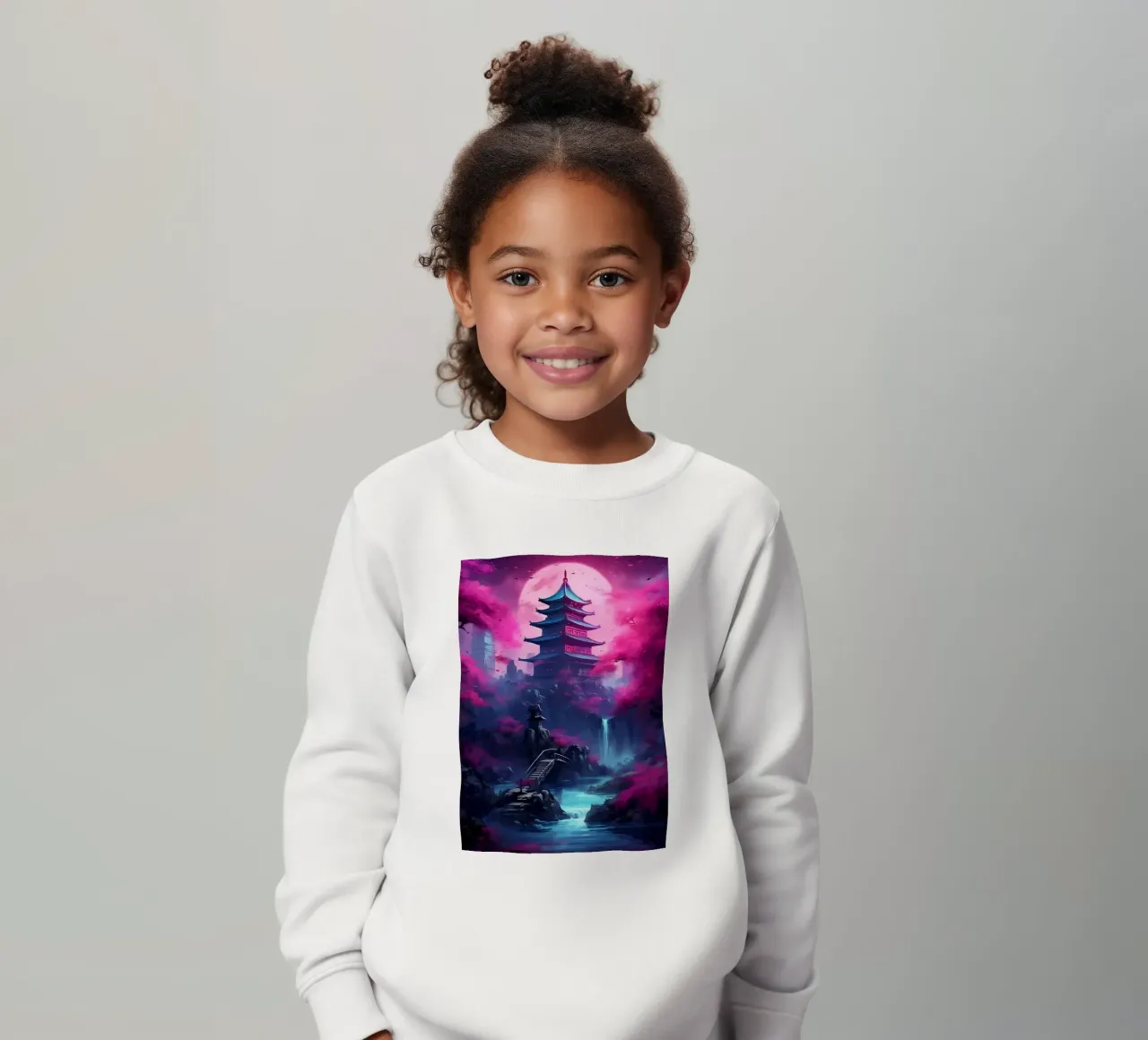Cherry Blossom Japan Art kids sweatshirt by Mikesell