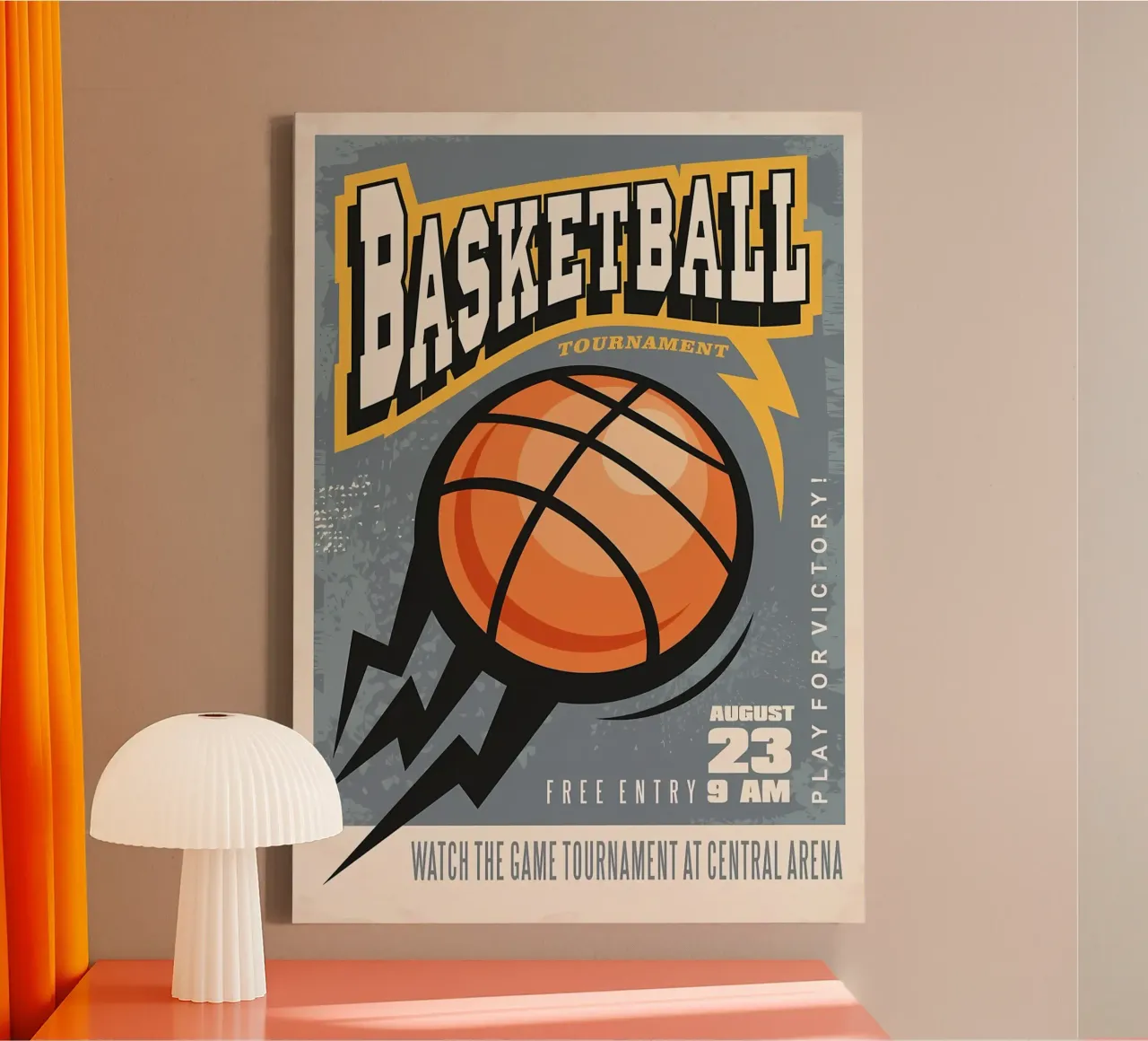 Basket di strada grunge tela con Cornice a cassetta da Delaplane