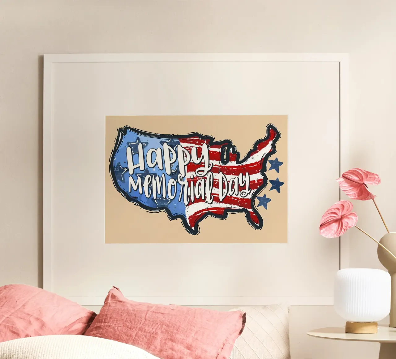 Feliz Día de los Caídos en EE.UU. poster de Delaplane