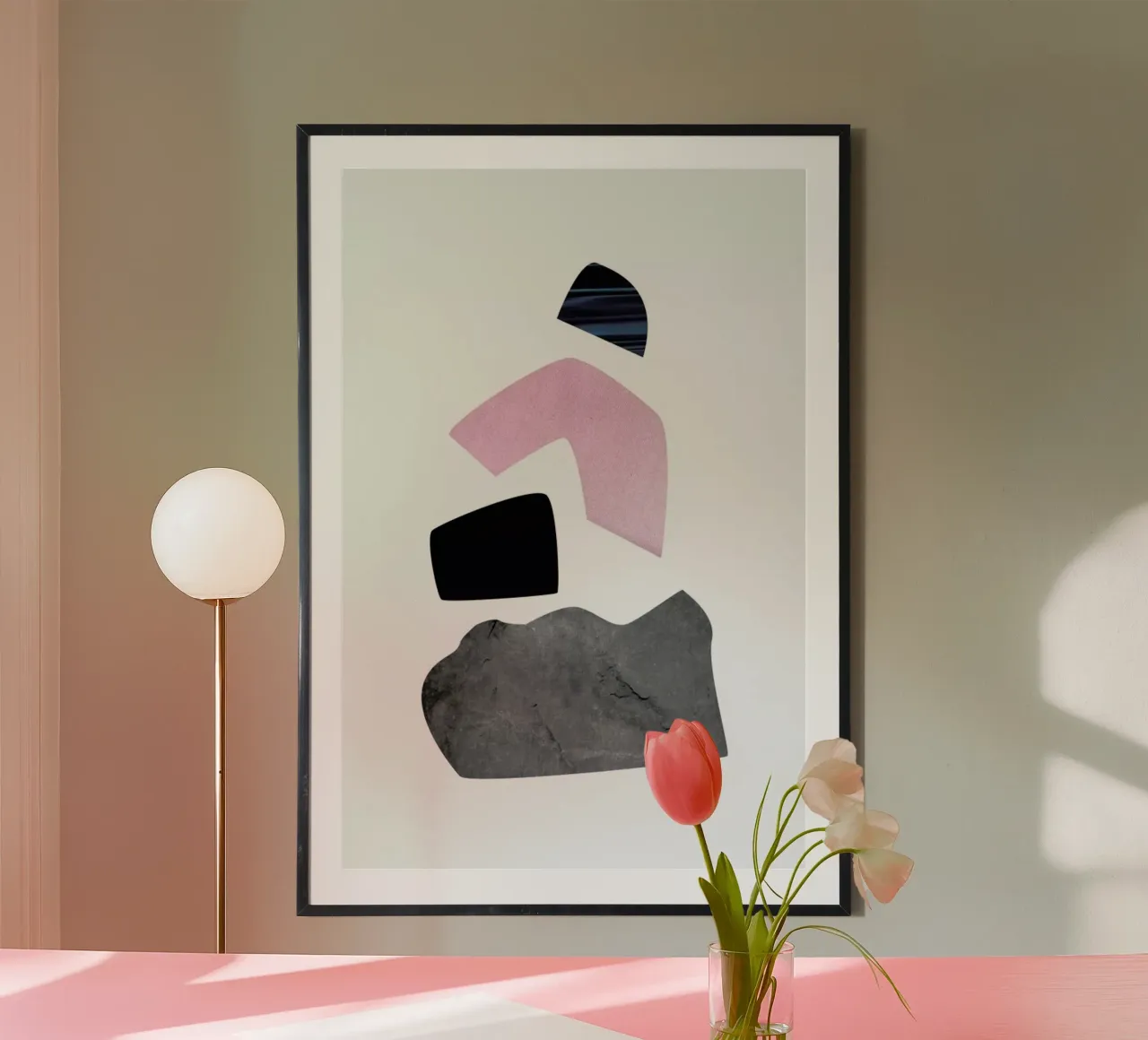 Happy Pink poster con telaio in plastica da petiteCAPS