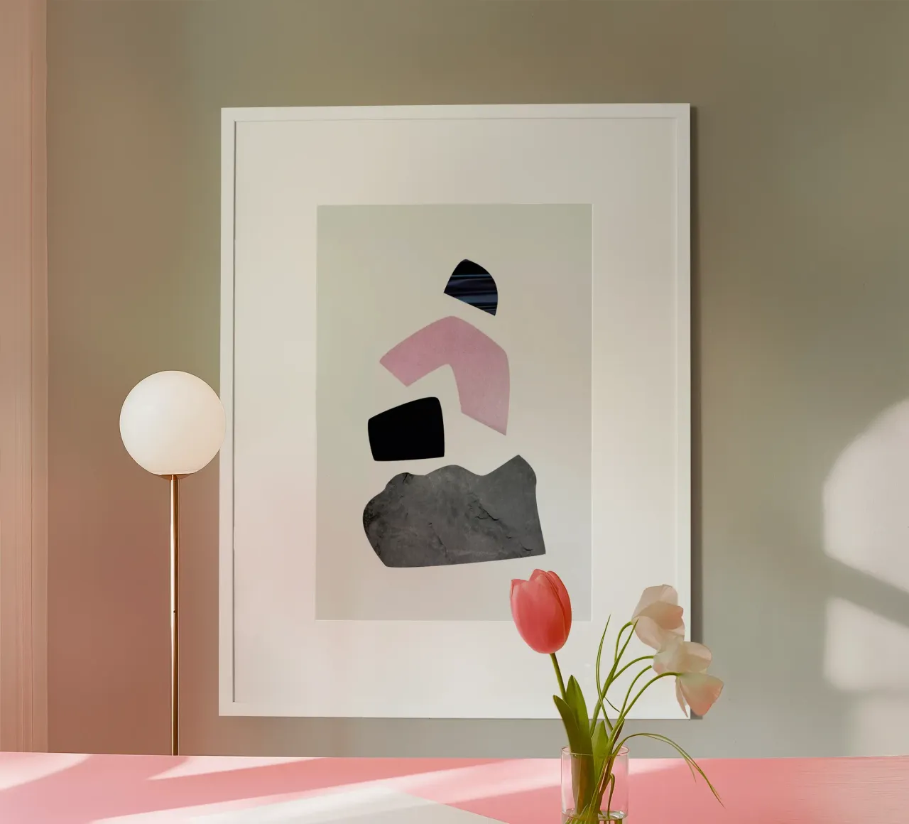 Happy Pink poster con telaio in plastica da petiteCAPS