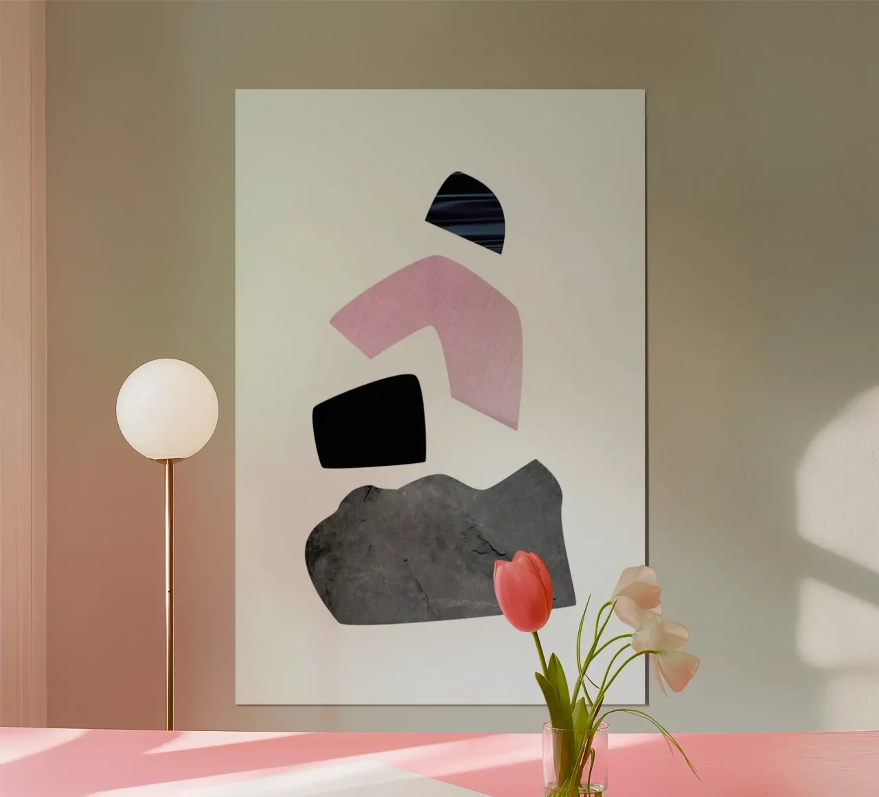 Happy Pink poster con telaio in plastica da petiteCAPS