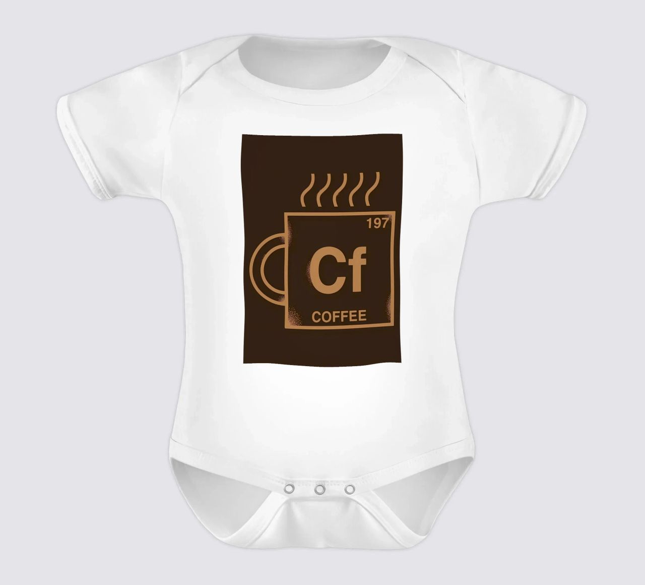 ELEMENTO CAFFÈ body neonato maniche corte da Delaplane
