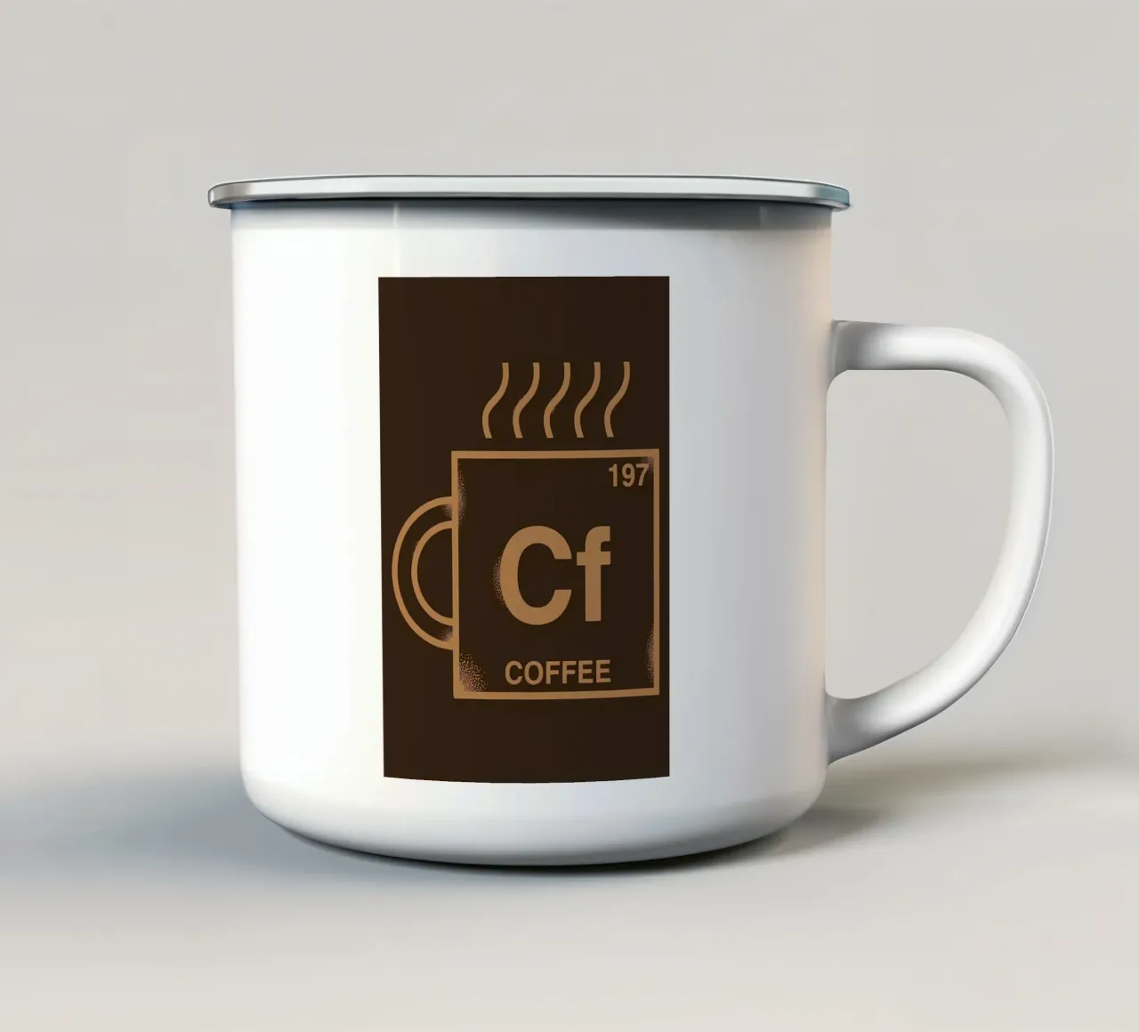 KOFFEE ELEMENT Emaille Tasse von Delaplane