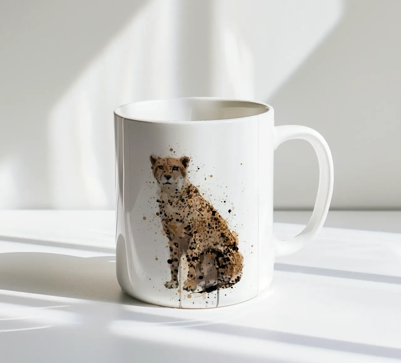 Ghepardo acquerellato tazza in ceramica da Allaire