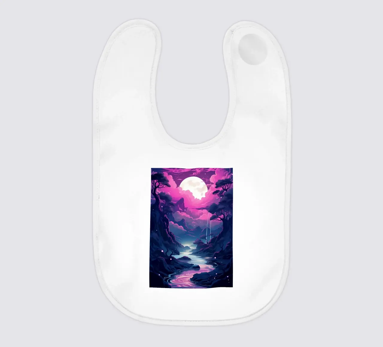 Cherry Blossom Japan Art baby bib by Mikesell