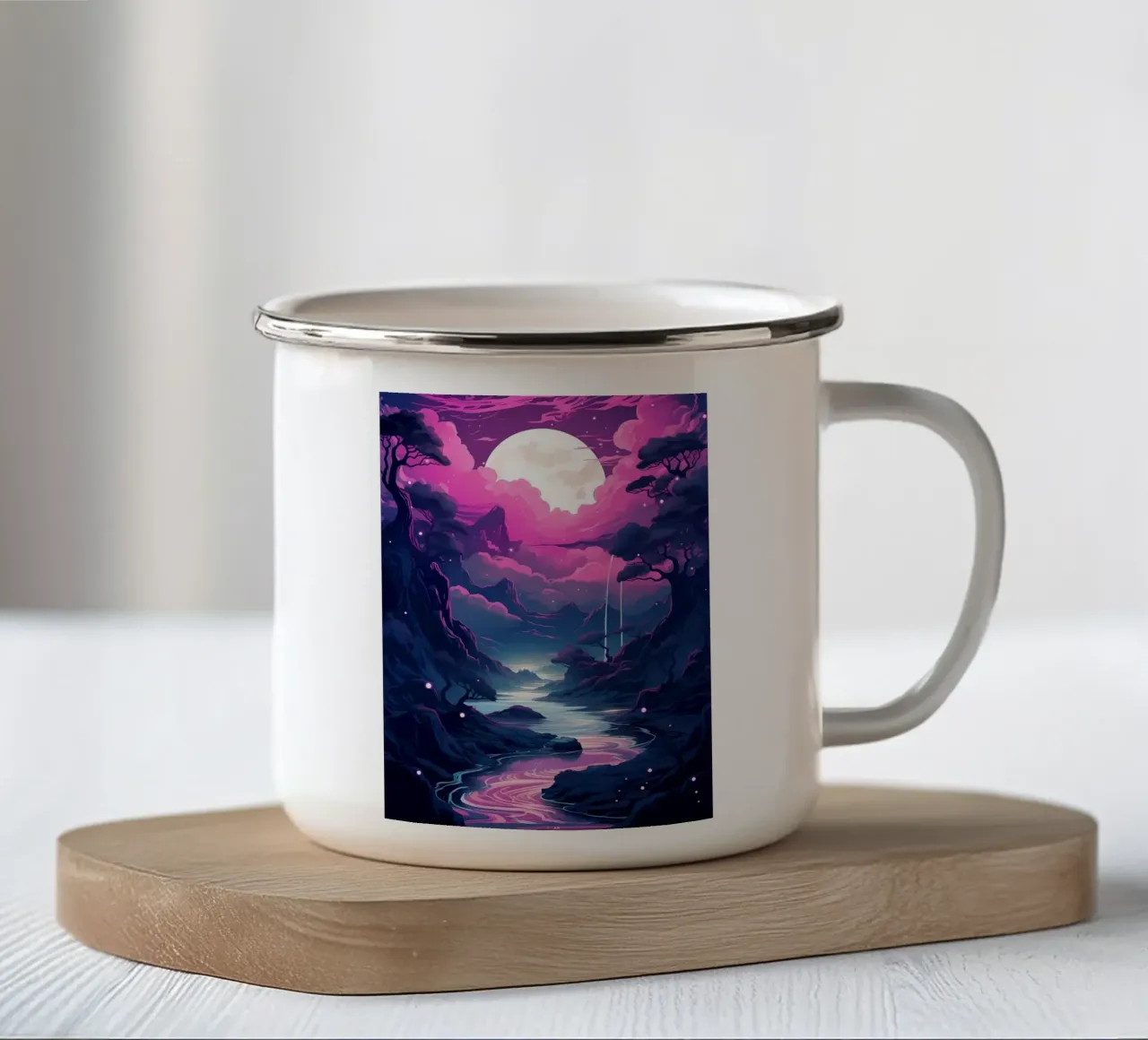 Ciliegio in fiore Giappone Arte tazza in smalto da Mikesell