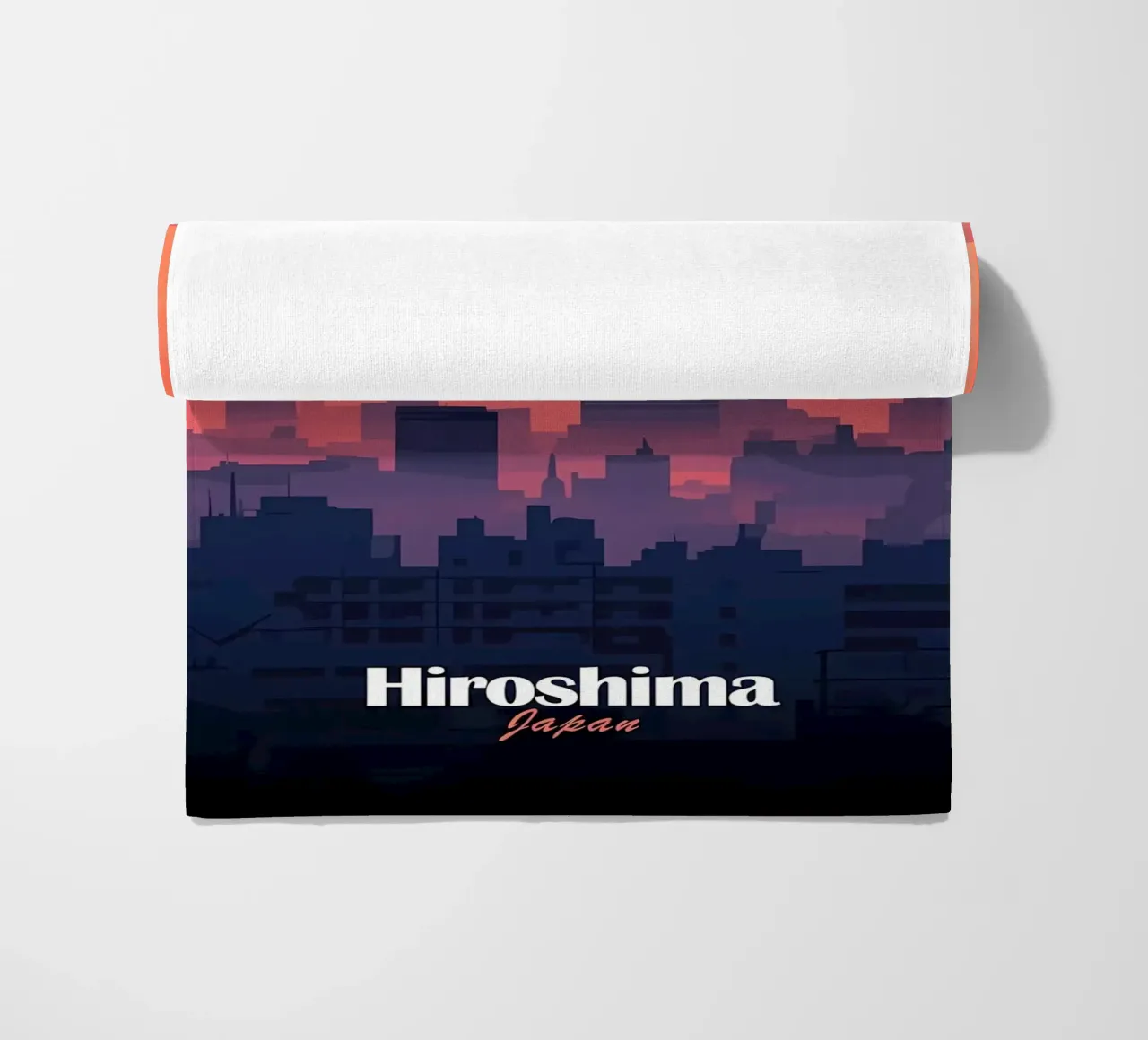 Tramonto sul cielo di Hiroshima telo mare da Ginnery