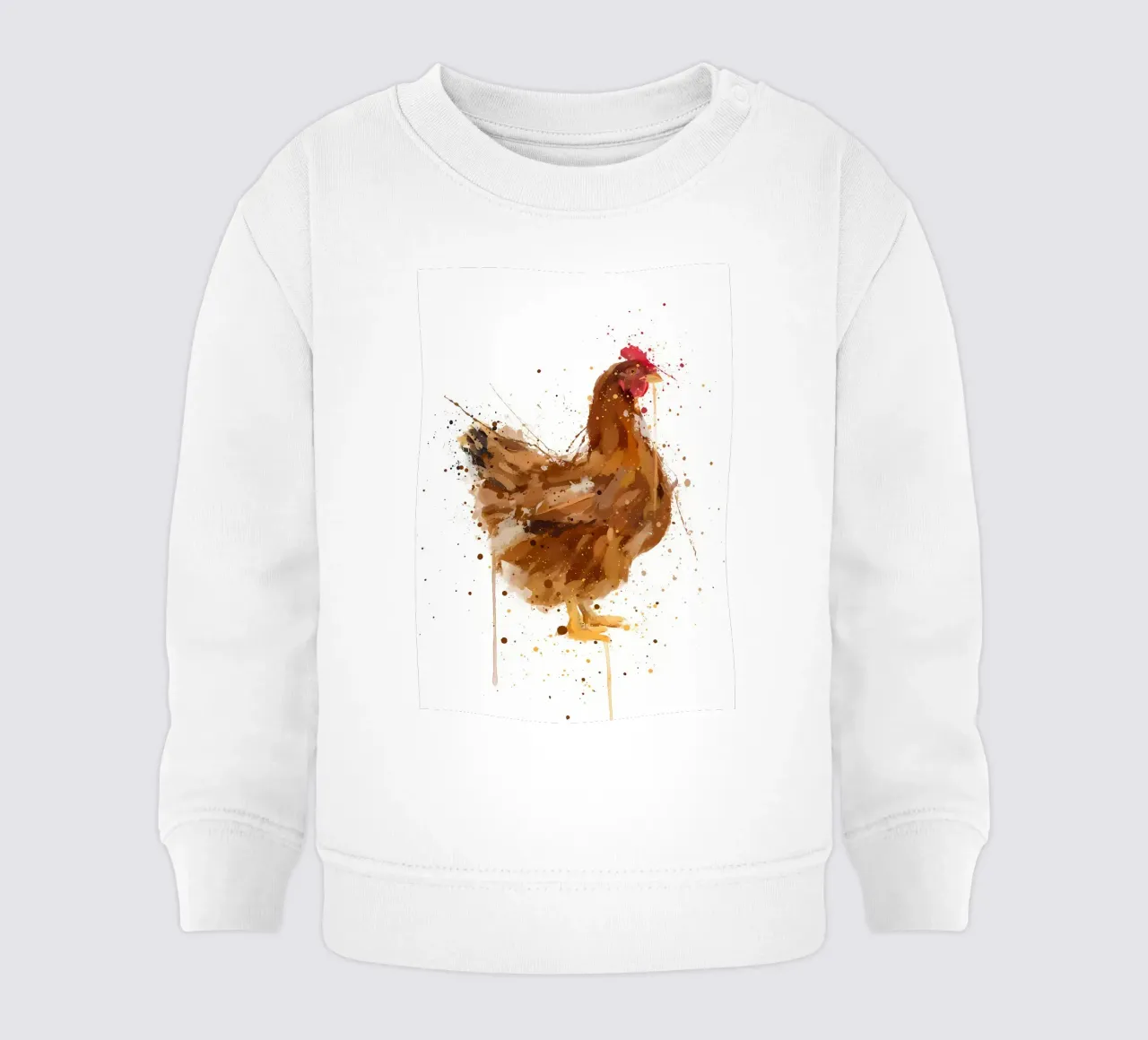 Pollo acquerellato felpa neonato da Allaire