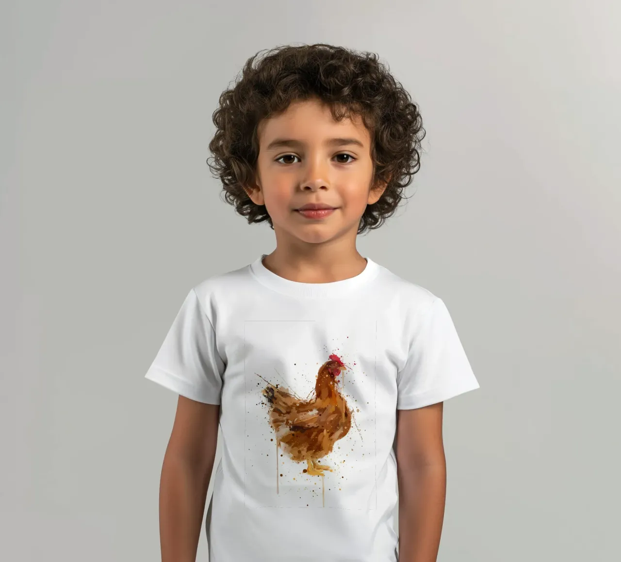 Aquarel kip kinder t-shirt van Allaire