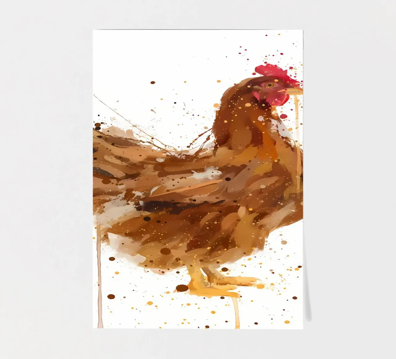 Watercolor Chicken sticker sheet by Allaire