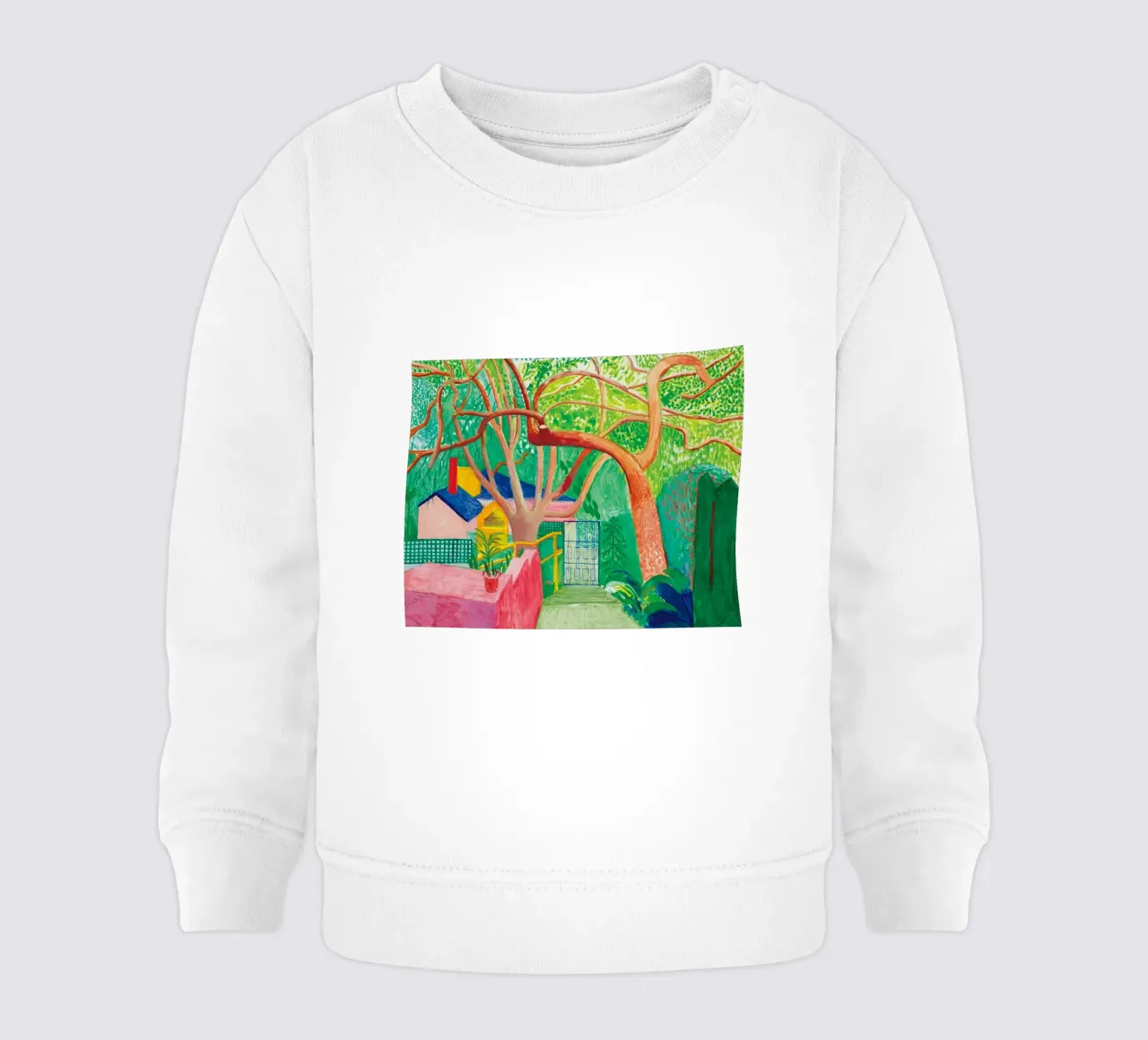 Shady trees in front of the house - David hockney Baby Sweatshirt von Perdana shop