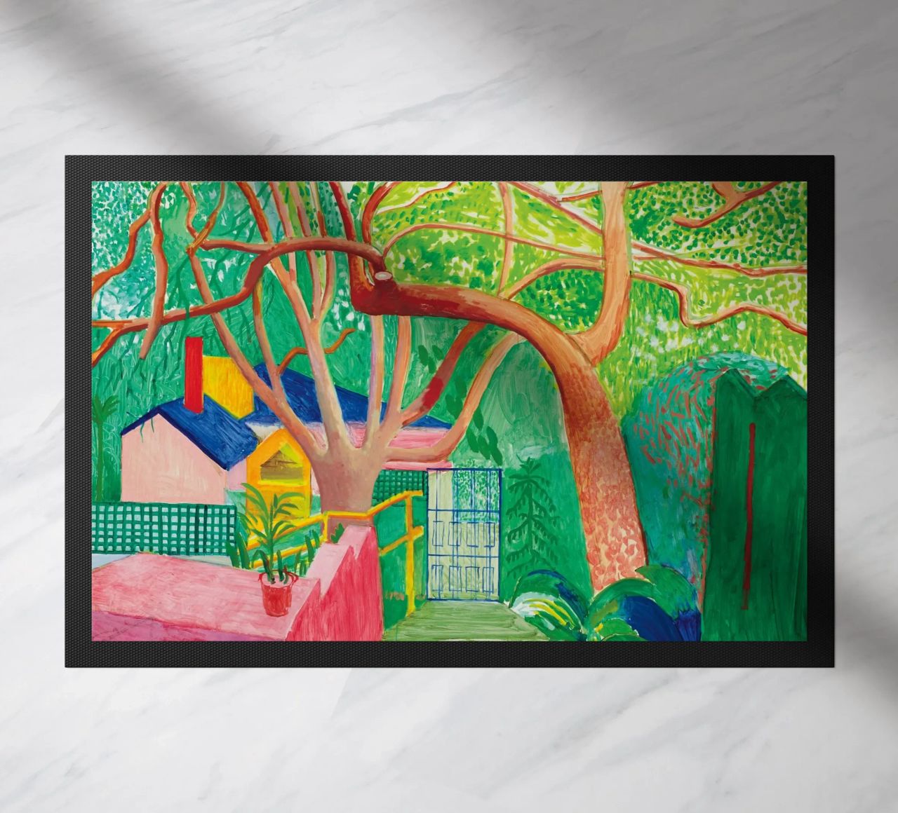 Shady trees in front of the house - David hockney zerbino da Perdana shop