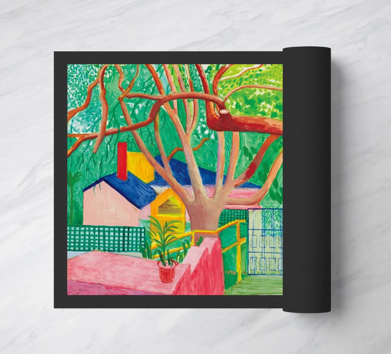 Shady trees in front of the house - David hockney zerbino da Perdana shop