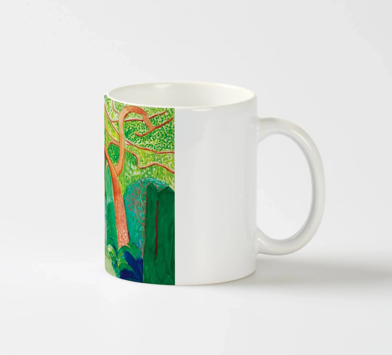 Shady trees in front of the house - David hockney tazza in ceramica da Perdana shop