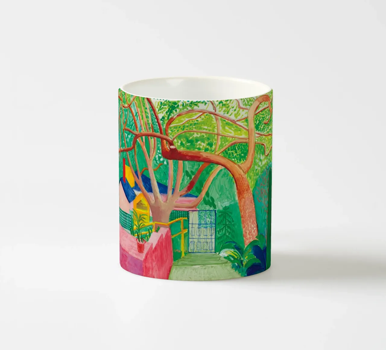 Shady trees in front of the house - David hockney Keramik Tasse von Perdana shop