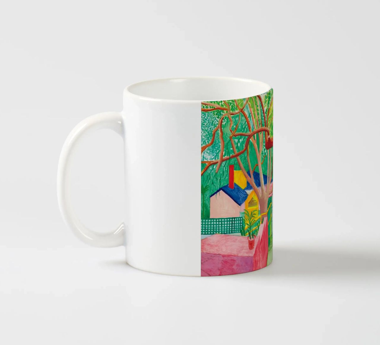 Shady trees in front of the house - David hockney tazza in ceramica da Perdana shop