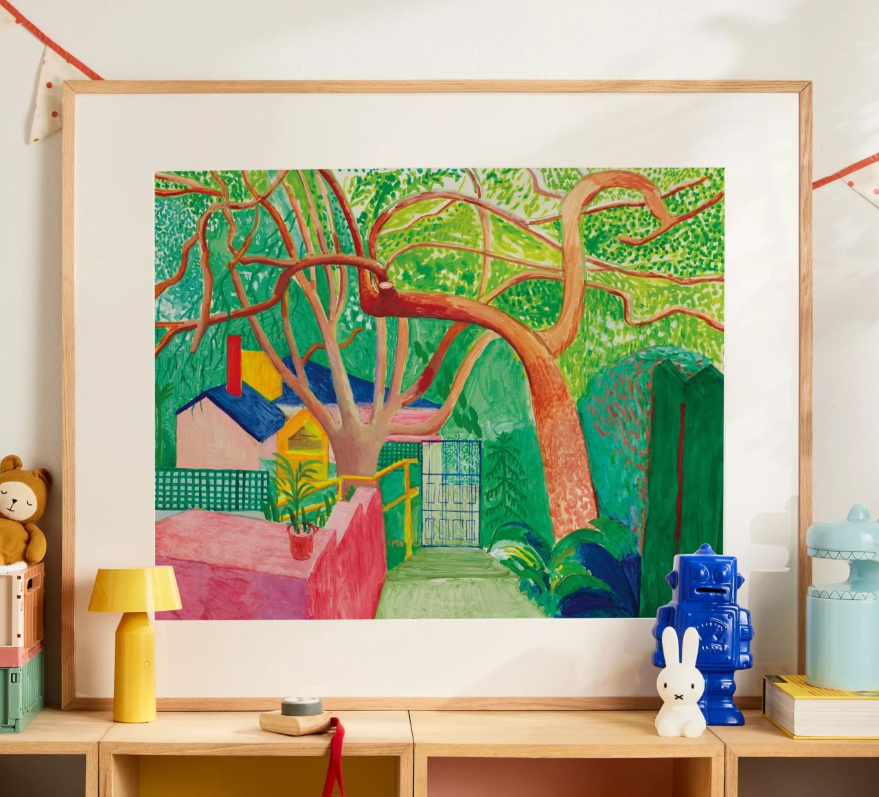 Shady trees in front of the house - David hockney carta hahnemühle da Perdana shop