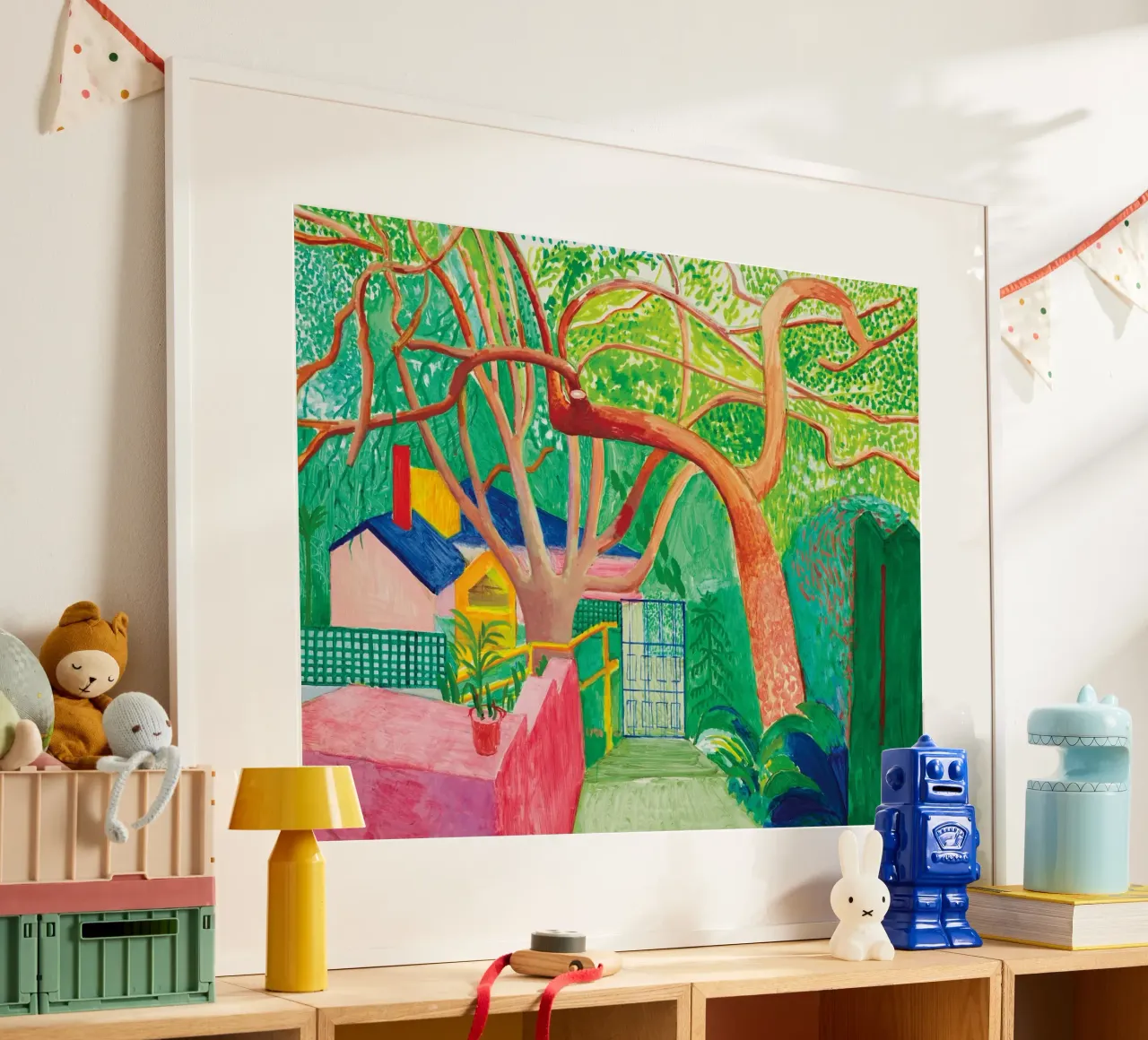 Shady trees in front of the house - David hockney carta hahnemühle da Perdana shop