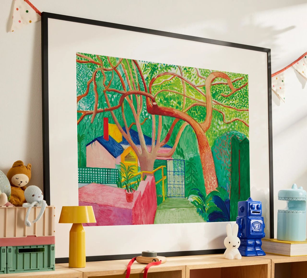 Shady trees in front of the house - David hockney carta hahnemühle da Perdana shop