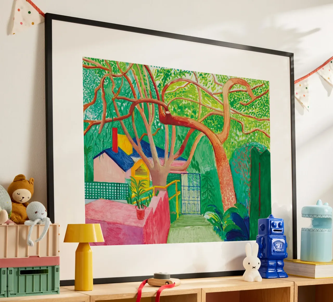 Shady trees in front of the house - David hockney carta hahnemühle da Perdana shop
