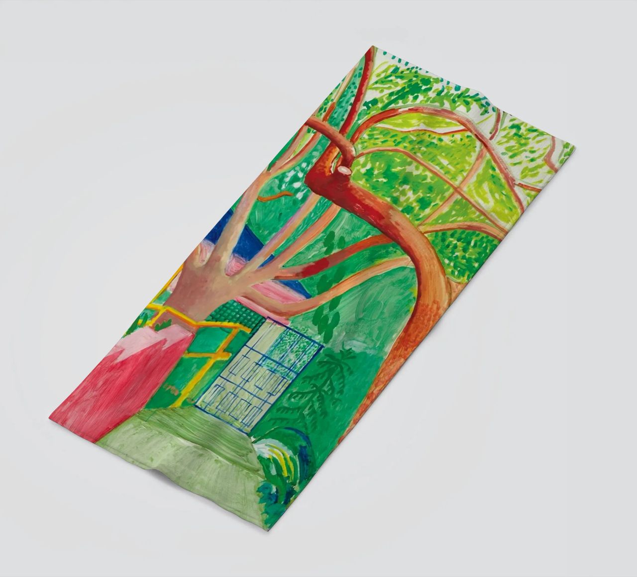 Shady trees in front of the house - David hockney telo mare da Perdana shop