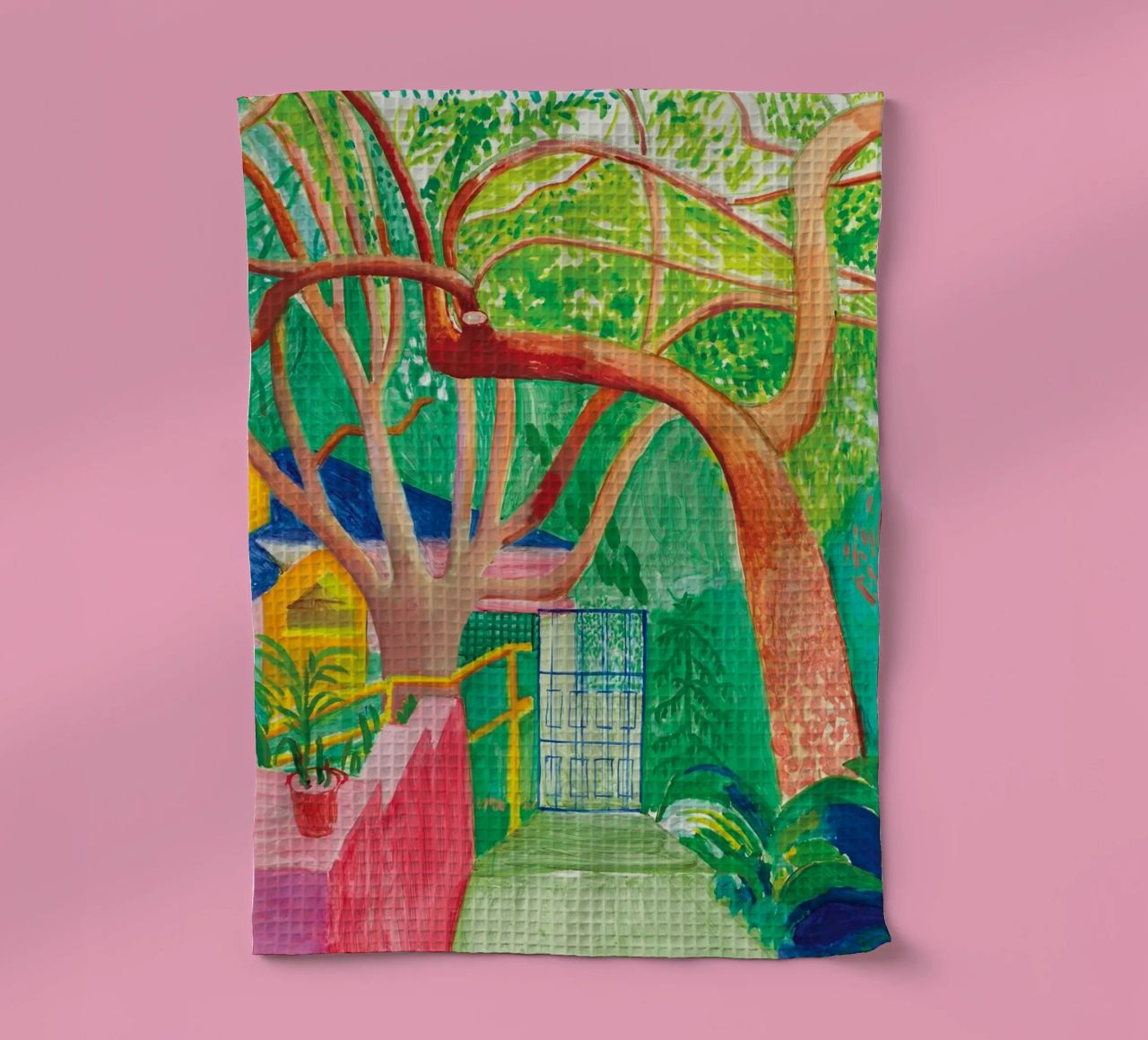 Shady trees in front of the house - David hockney canovaccio da cucina da Perdana shop