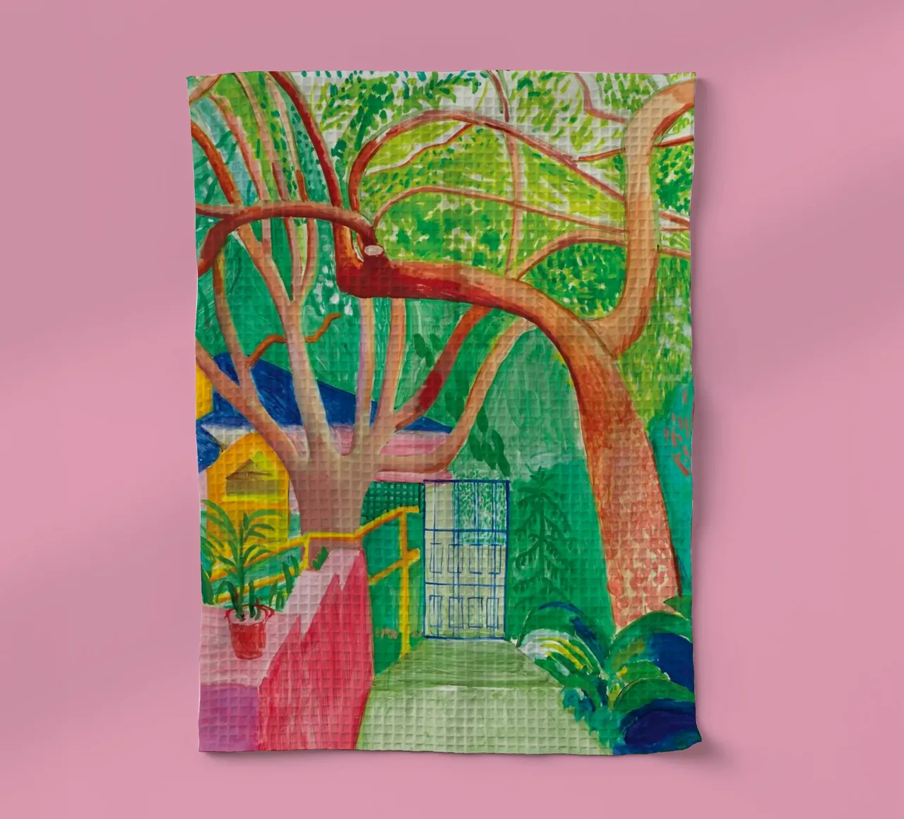 Shady trees in front of the house - David hockney canovaccio da cucina da Perdana shop