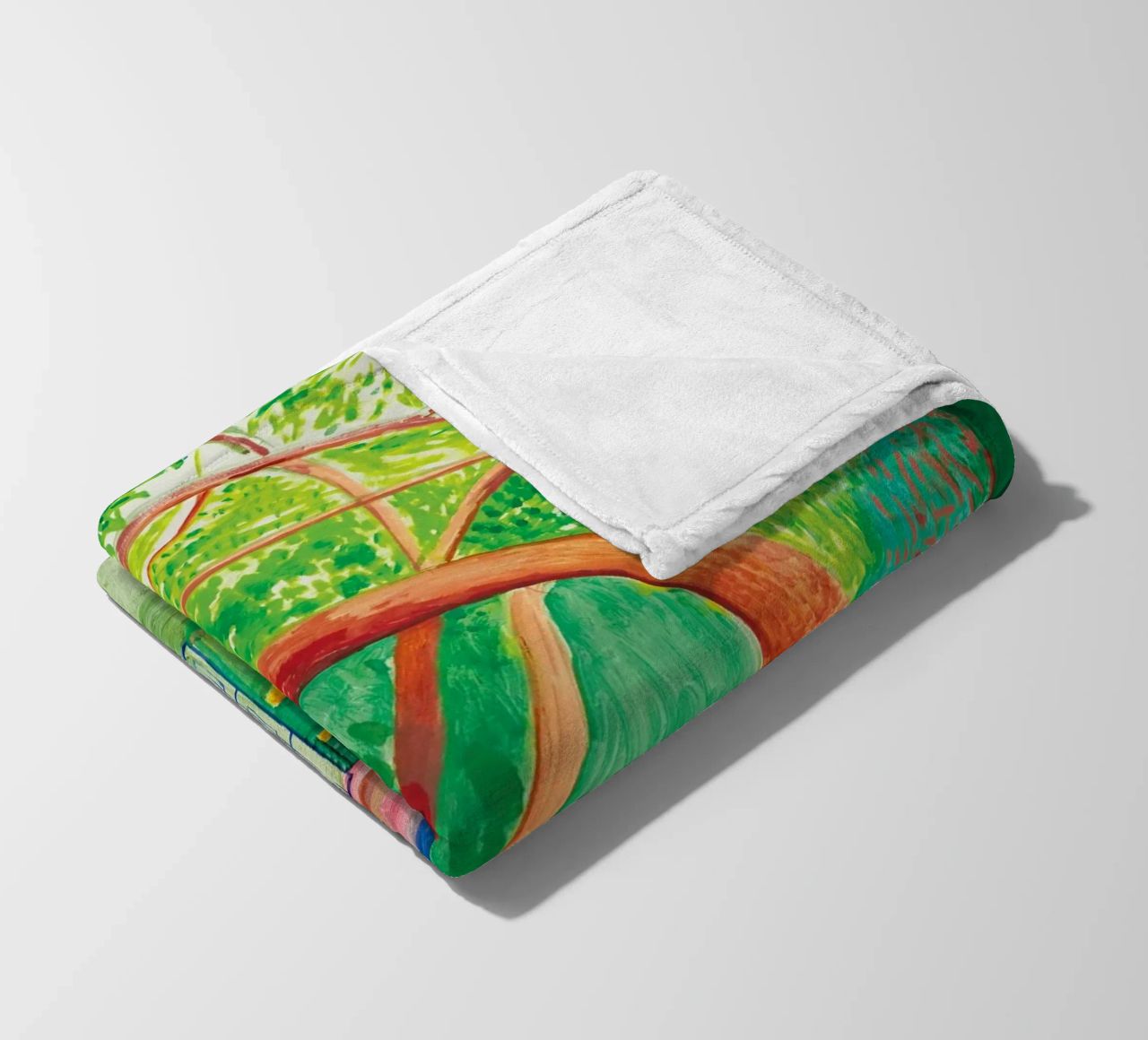 Shady trees in front of the house - David hockney coperta in pile da Perdana shop