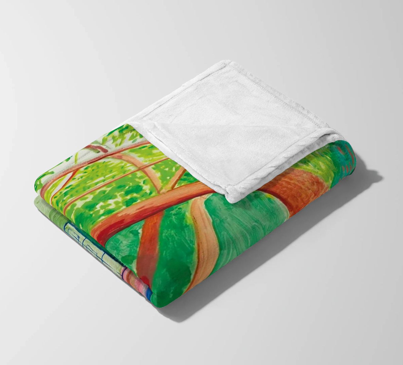 Shady trees in front of the house - David hockney coperta in pile da Perdana shop