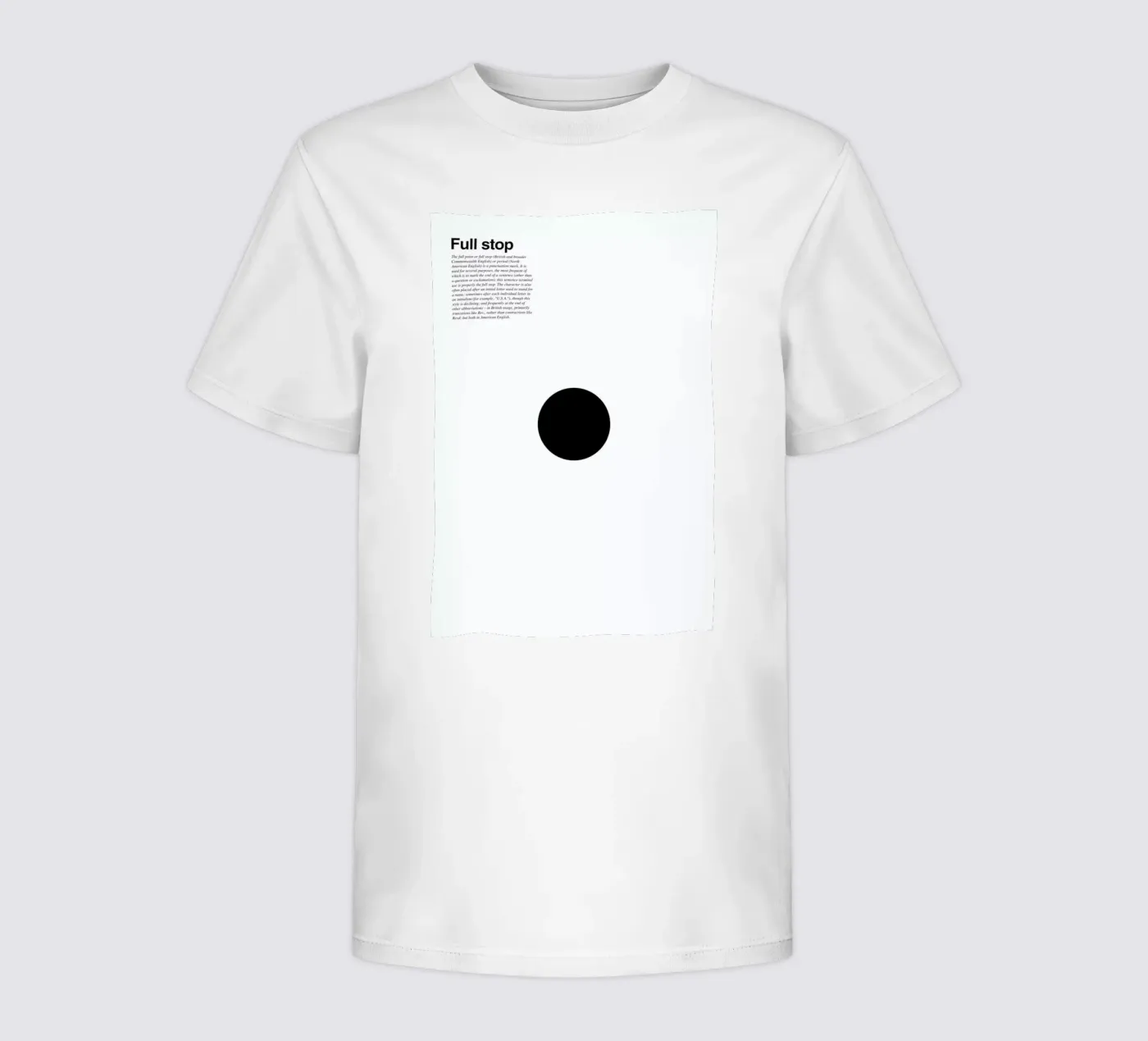 Full stop kinder t-shirt van LeDieg