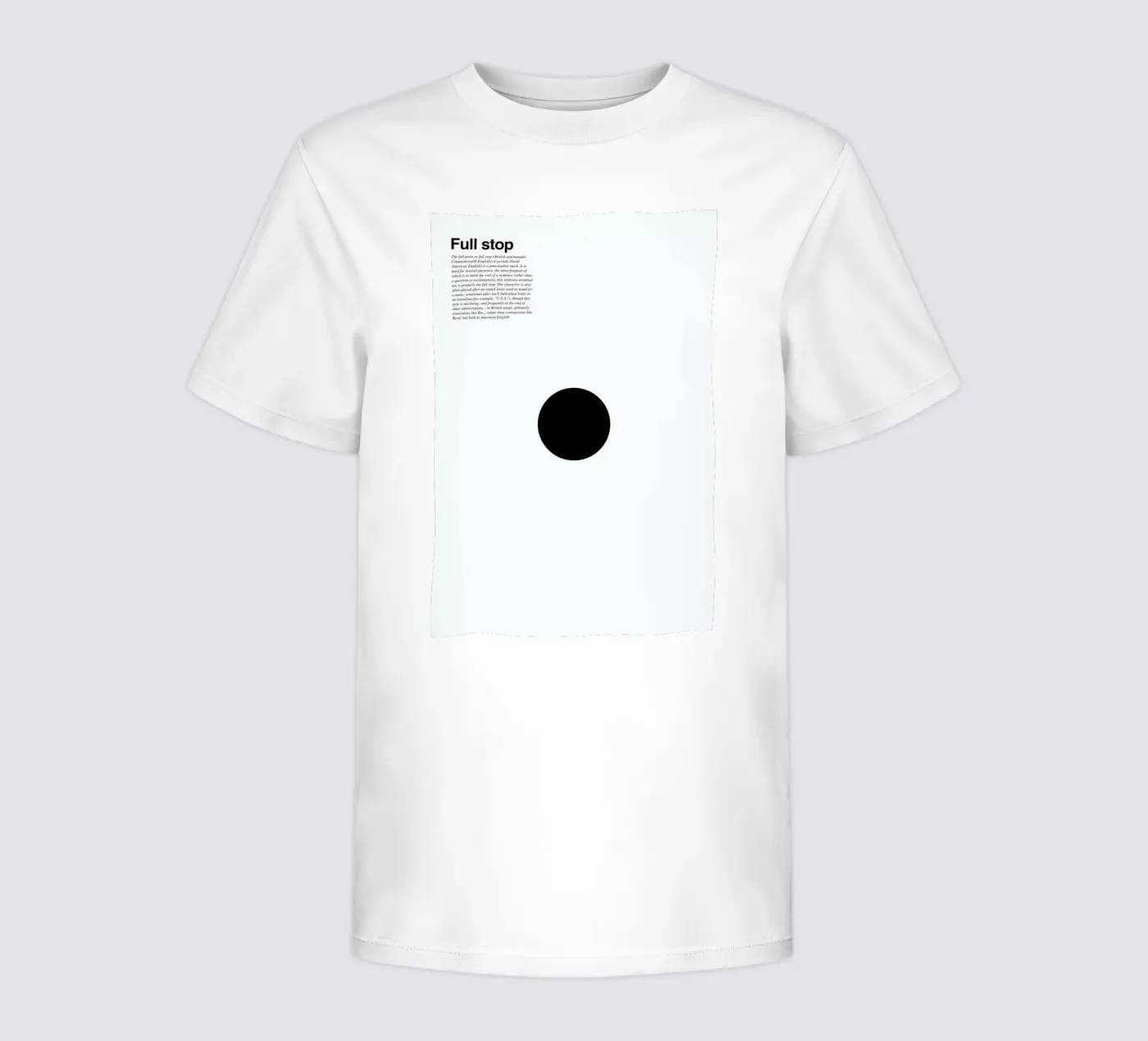Full stop kinder t-shirt van LeDieg