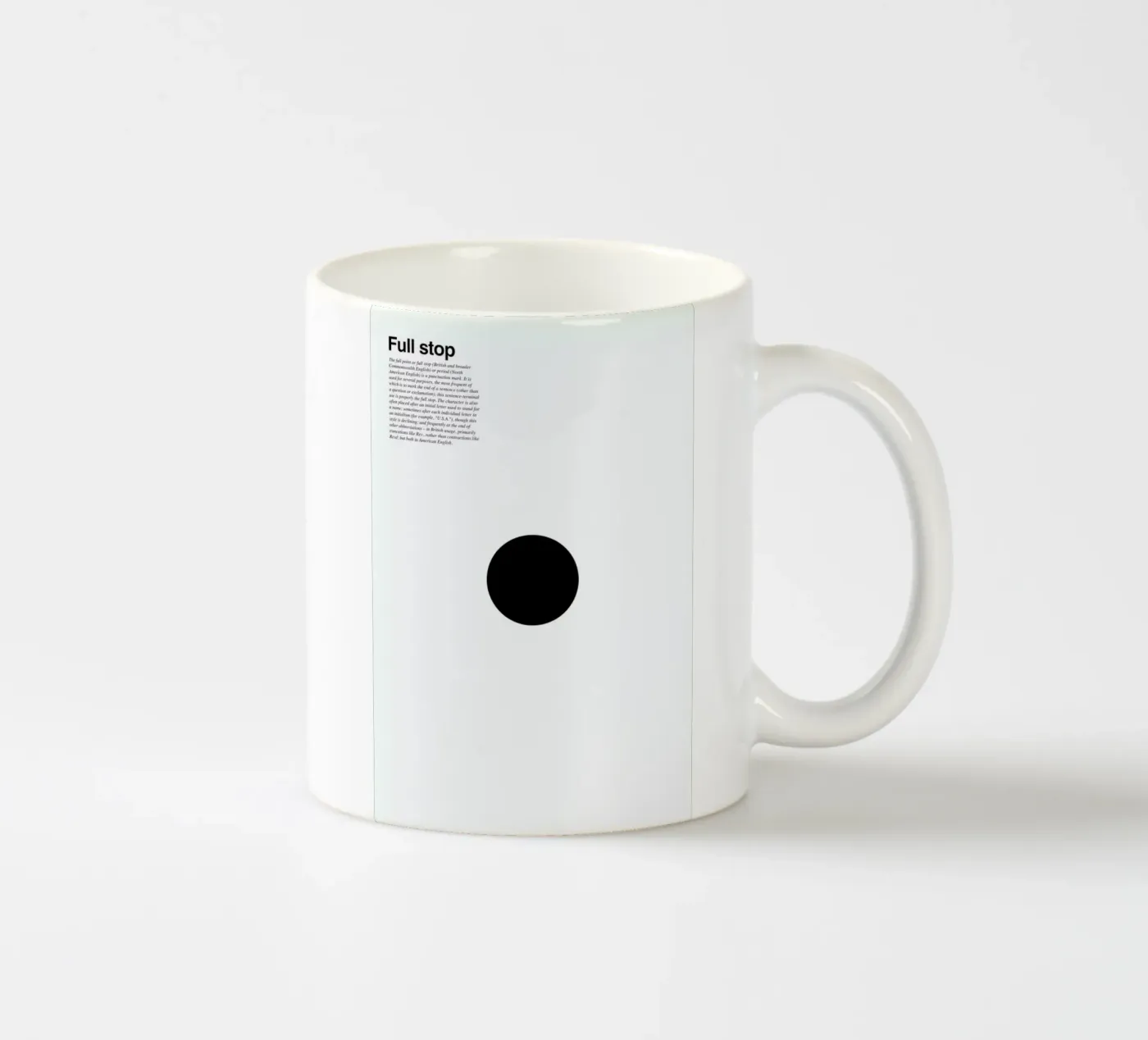Full stop ceramic mug by LeDieg