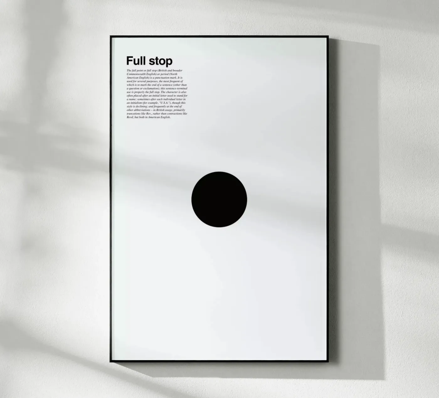 Full stop Acryl-Glas von LeDieg
