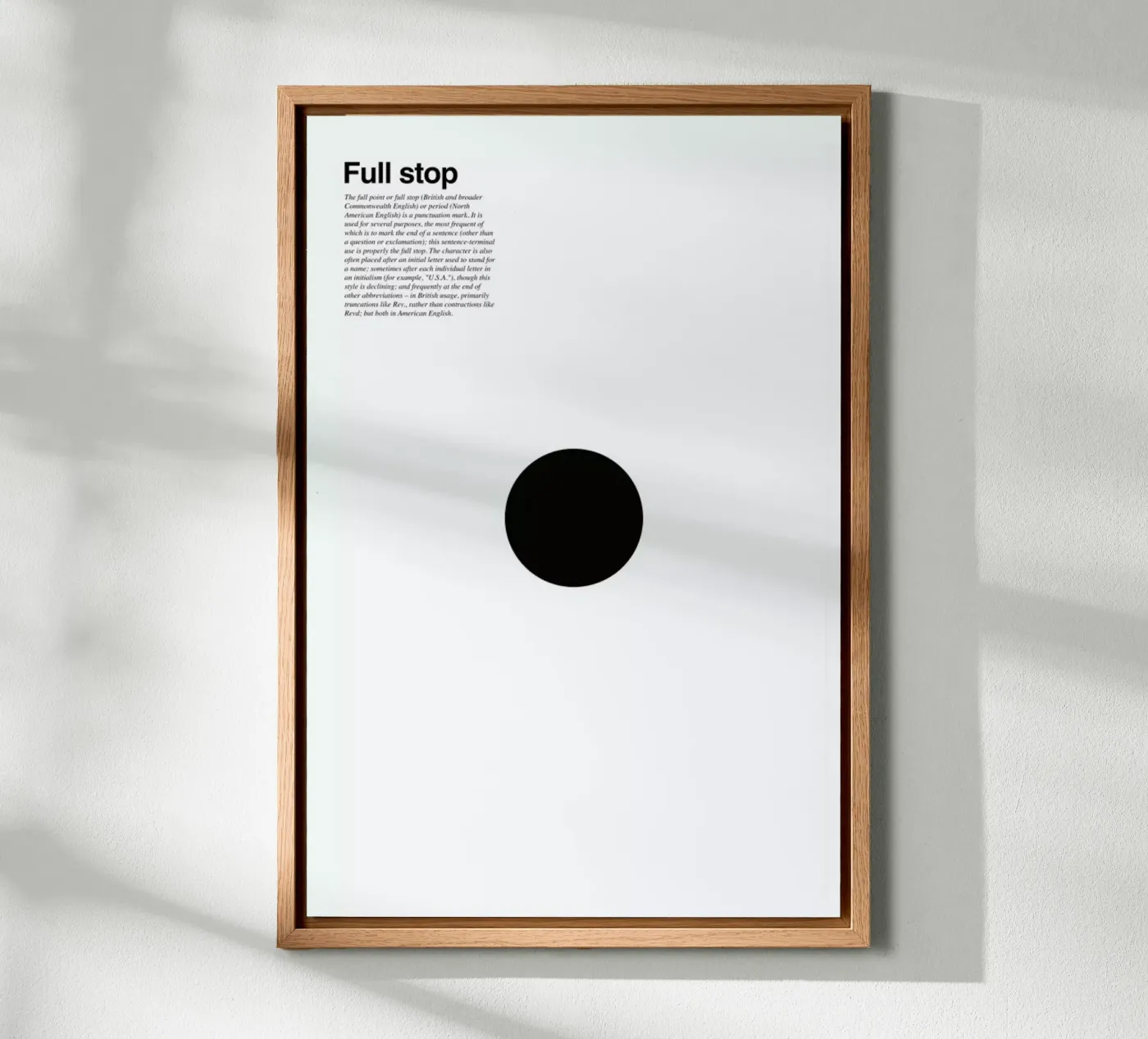 Full stop canvas by LeDieg