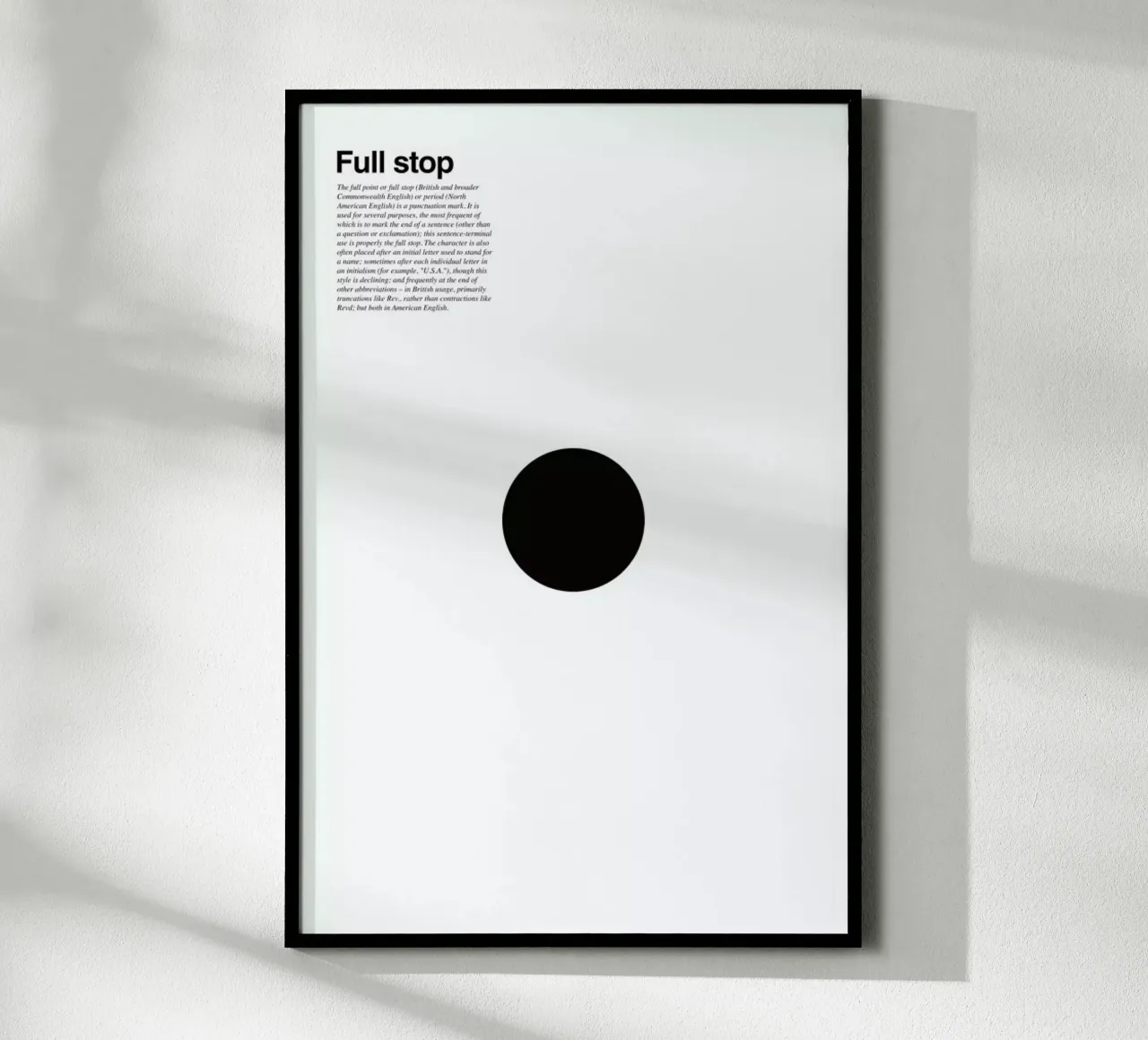 Full stop poster da LeDieg