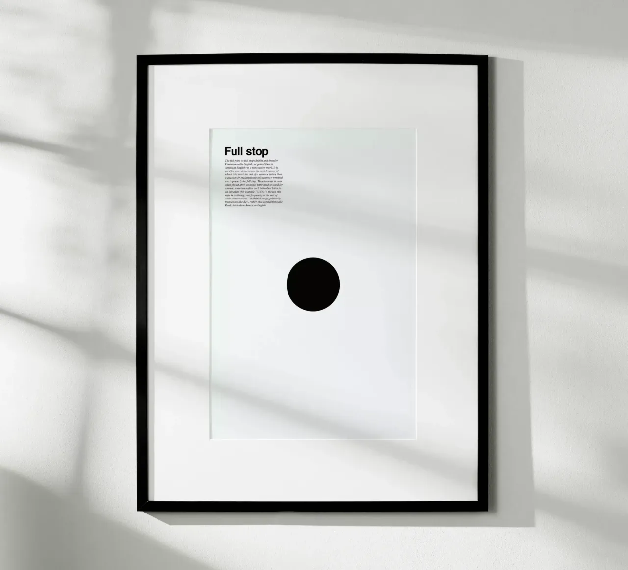 Full stop poster da LeDieg