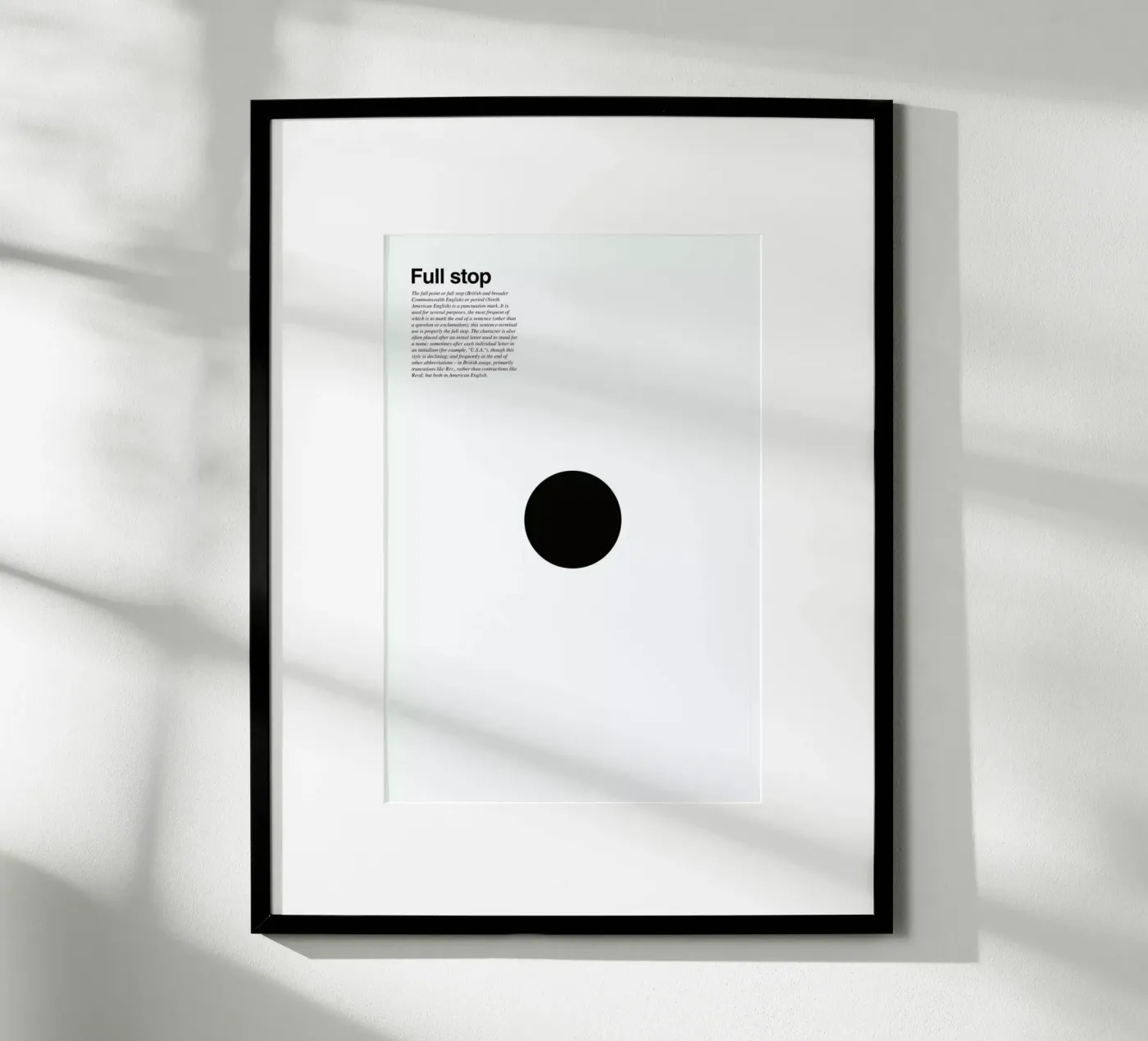 Full stop Poster von LeDieg