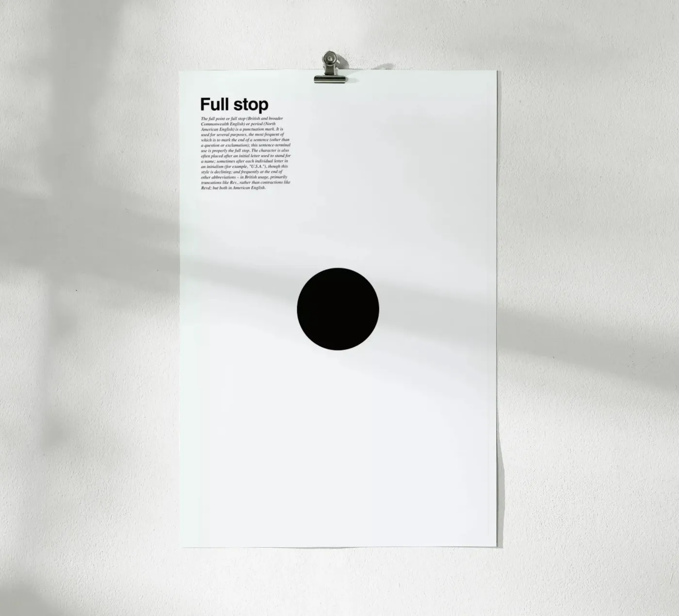 Full stop Poster von LeDieg
