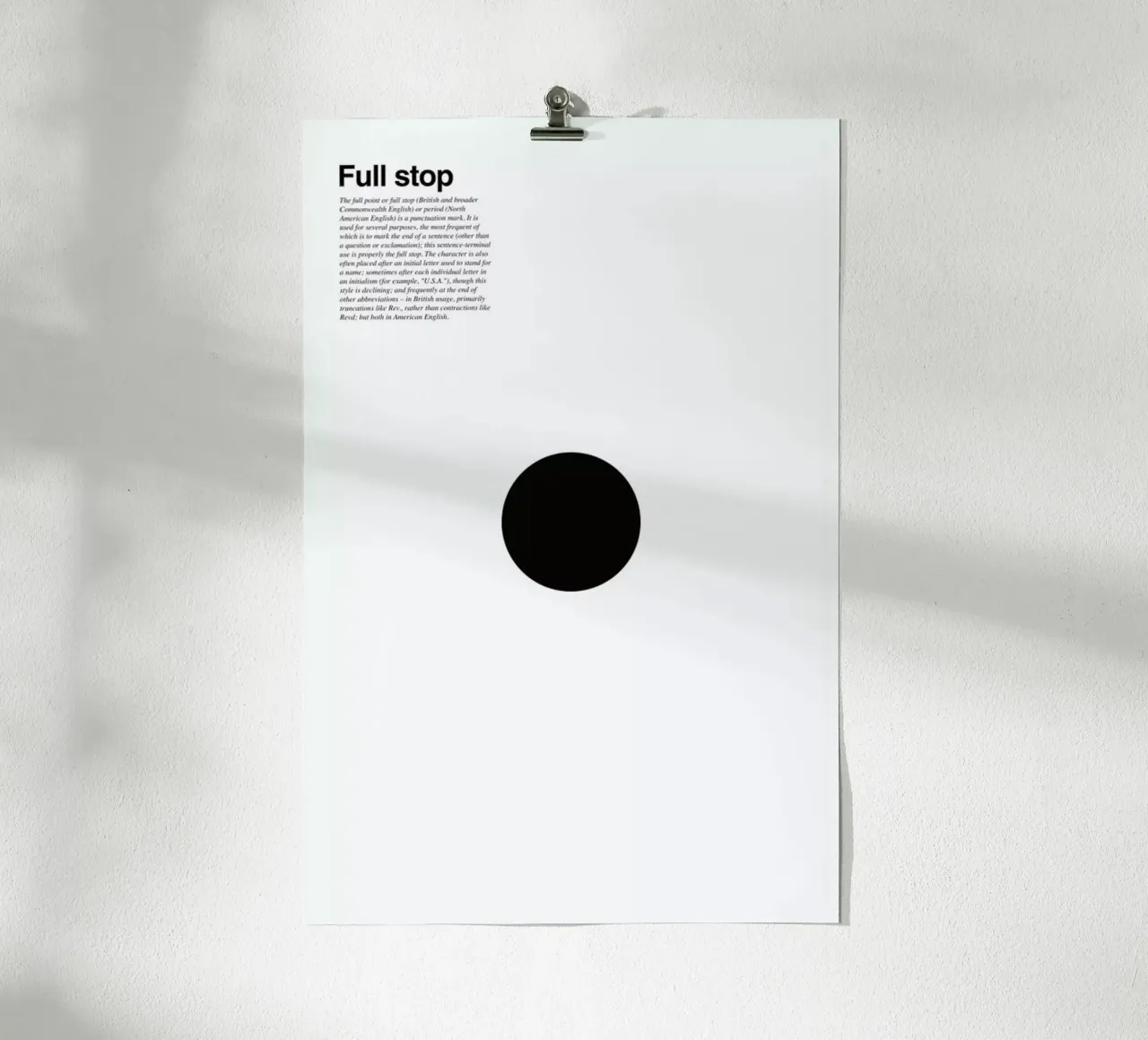 Full stop poster da LeDieg