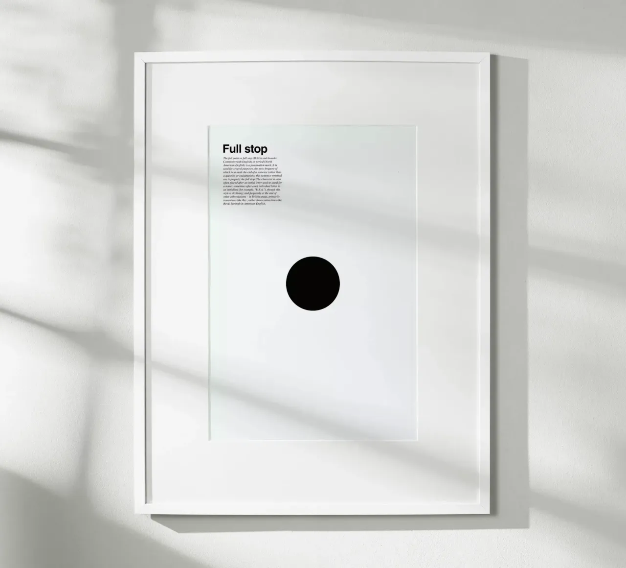 Full stop poster da LeDieg