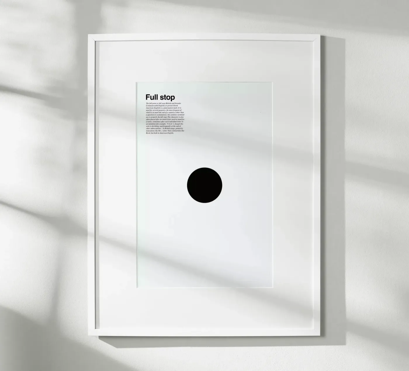 Full stop Poster von LeDieg