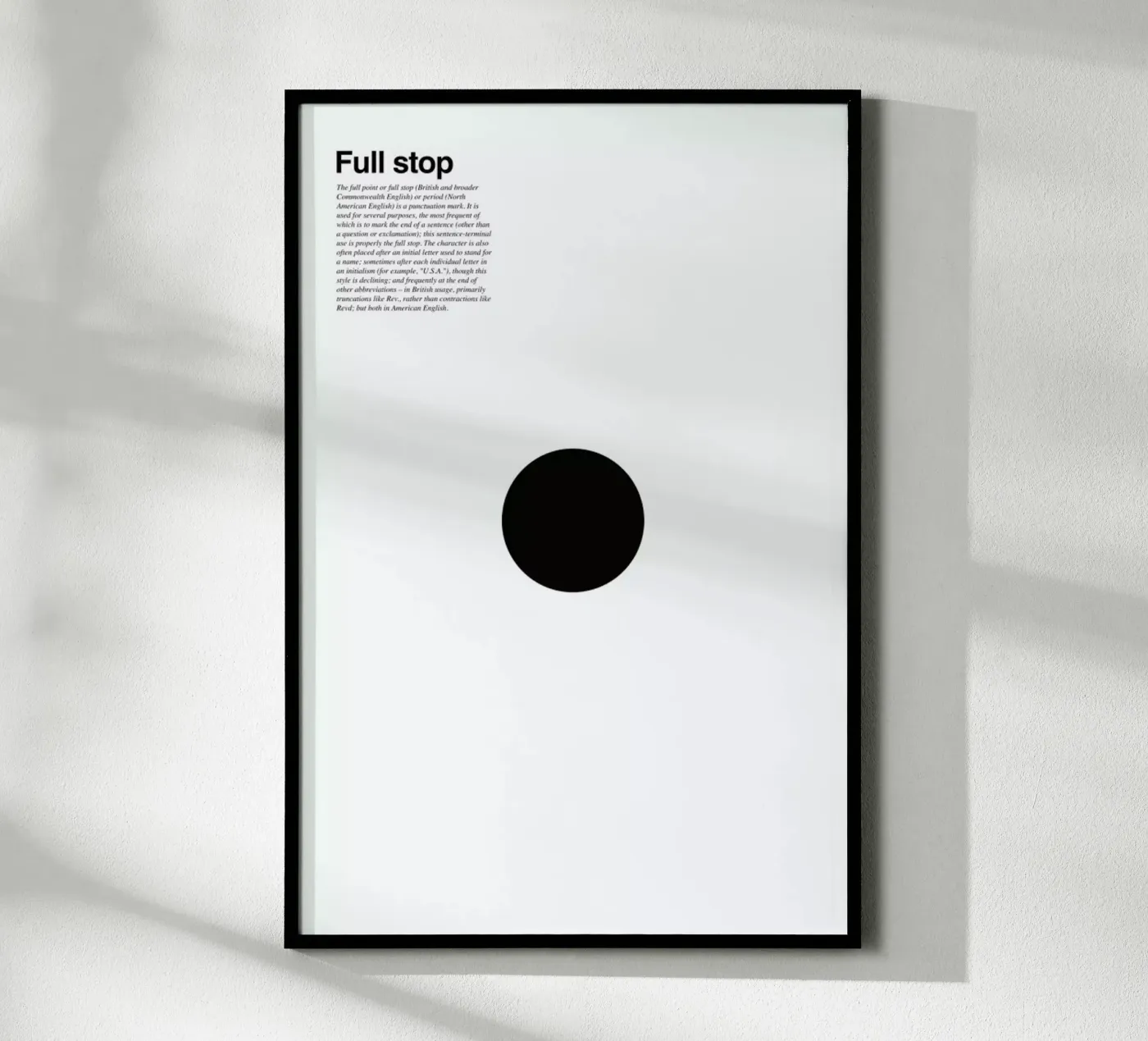 Full stop Poster von LeDieg